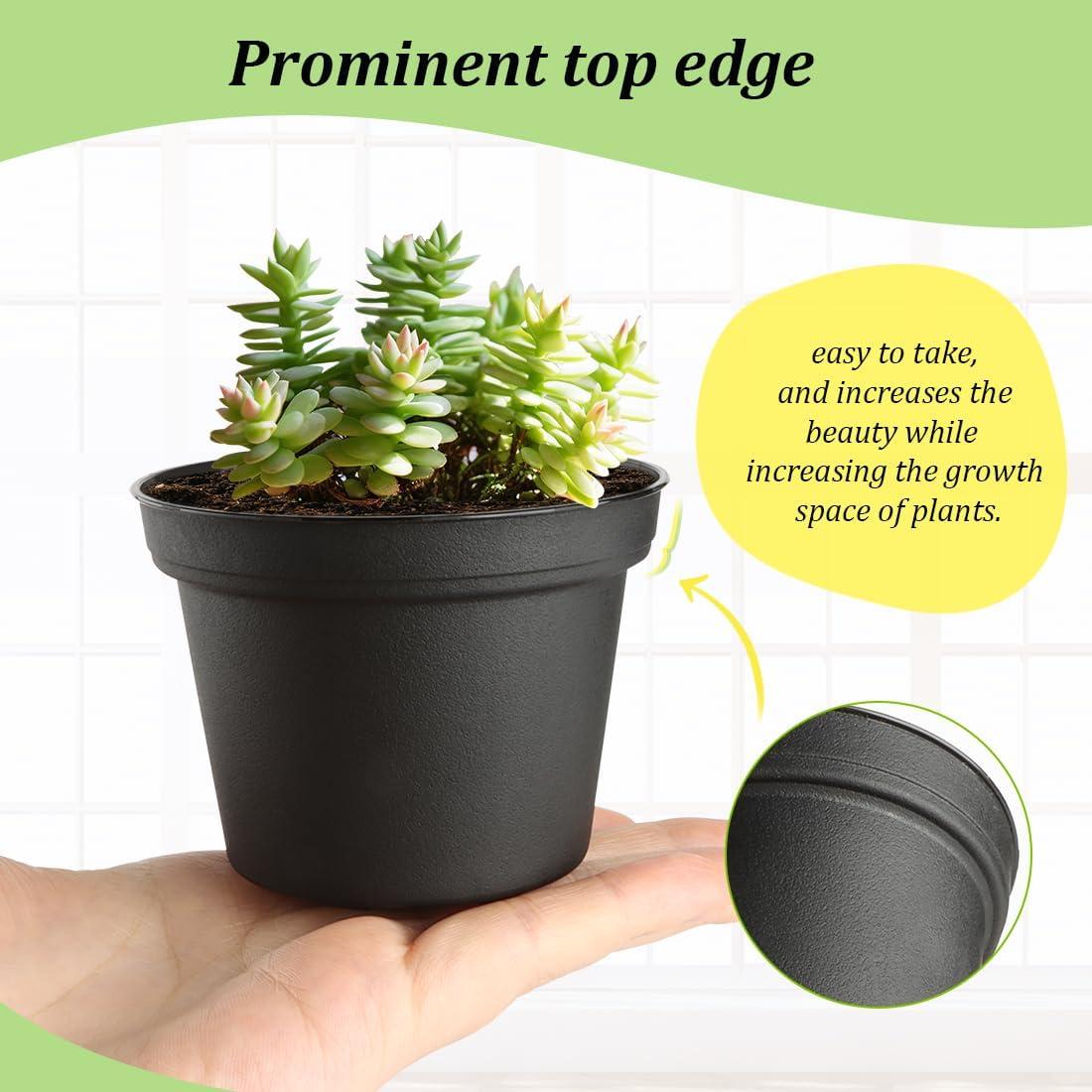 Paquete de 60 macetas de vivero negras 3" RooTrimmer