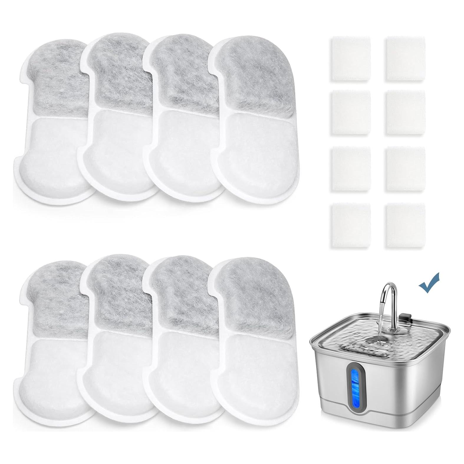 Filtros y Esponjas de Reemplazo SEIRMEP para Fuente de Agua 3L