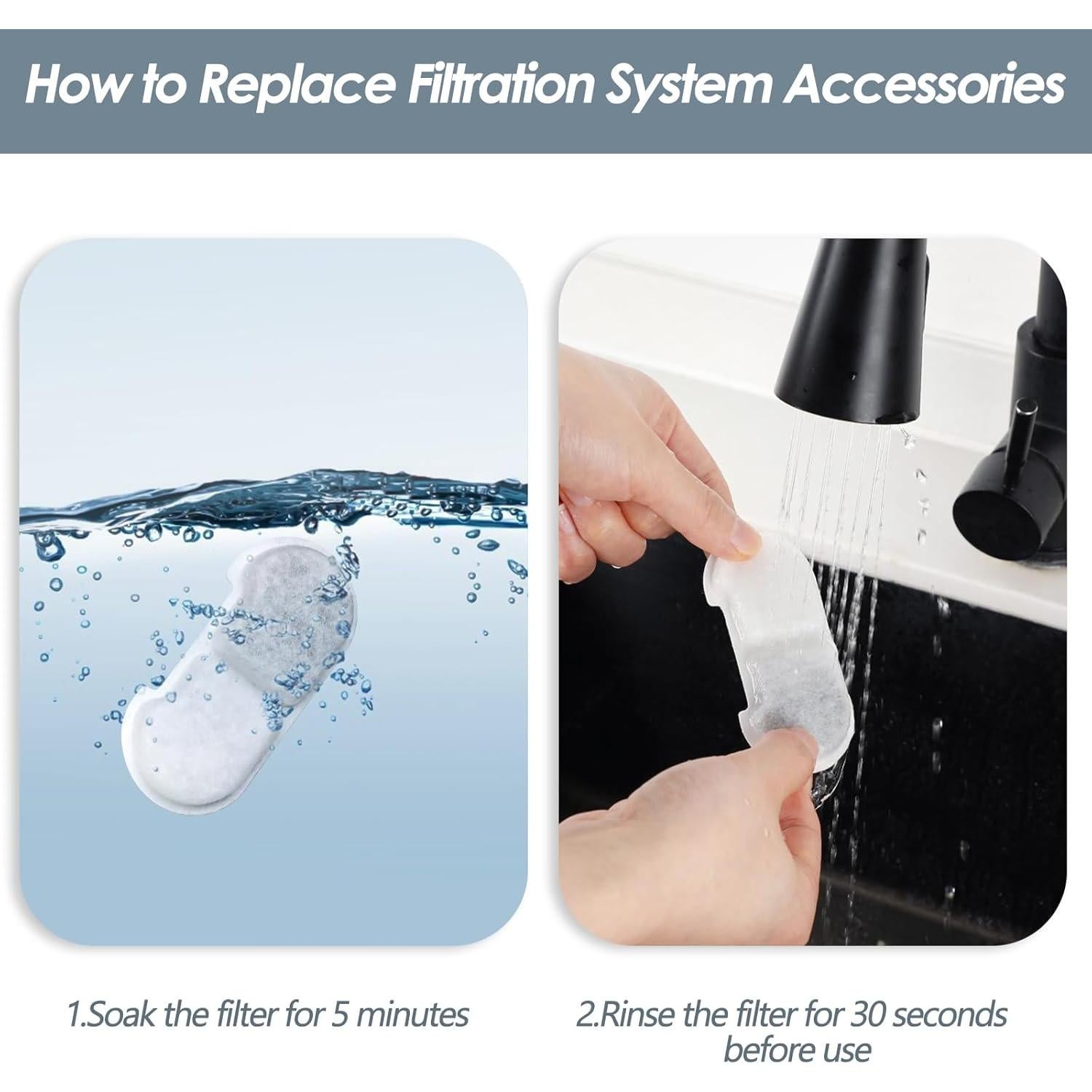 Filtros y Esponjas de Reemplazo SEIRMEP para Fuente de Agua 3L