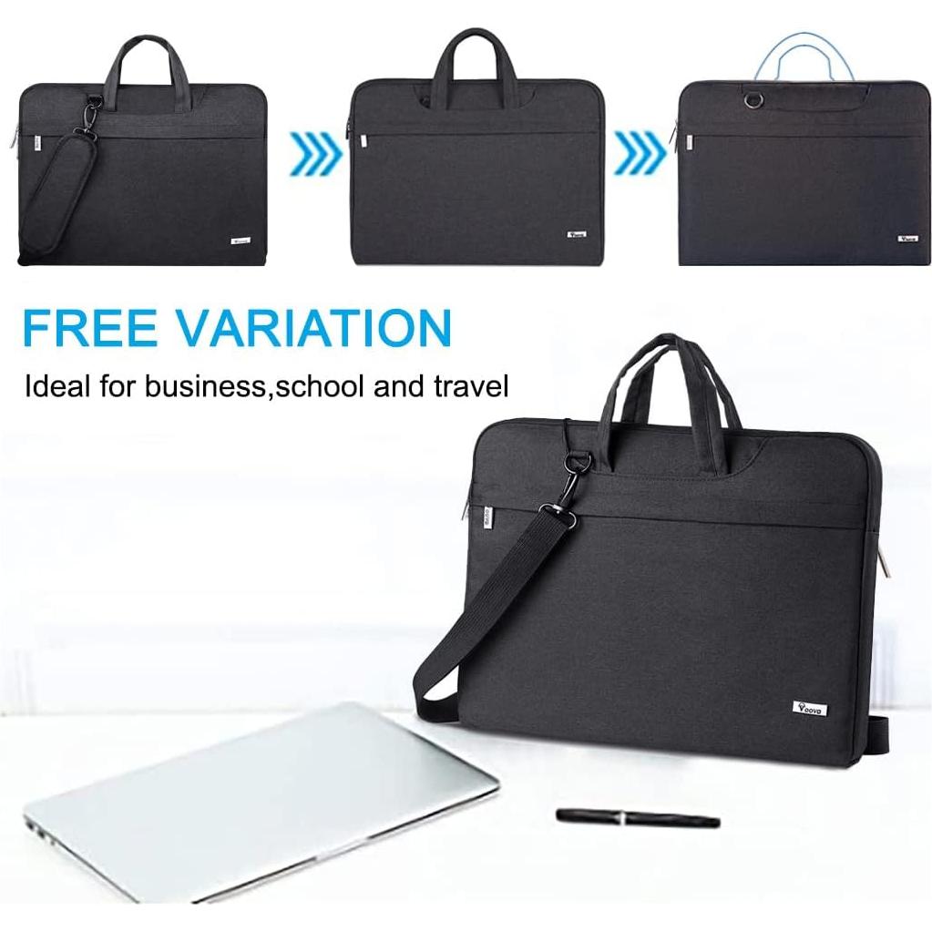 Bolsa para Laptop Voova Negra 13-14 Pulgadas Impermeable