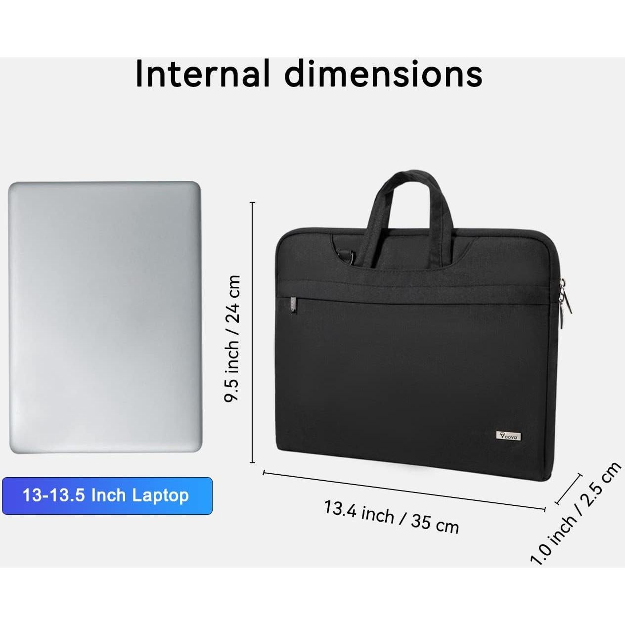Bolsa para Laptop Voova Negra 13-14 Pulgadas Impermeable