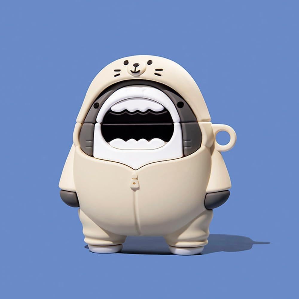 Funda Protectora Silicona ZOSTLAND para AirPods 2&1 - 2 Pcs Tiburón