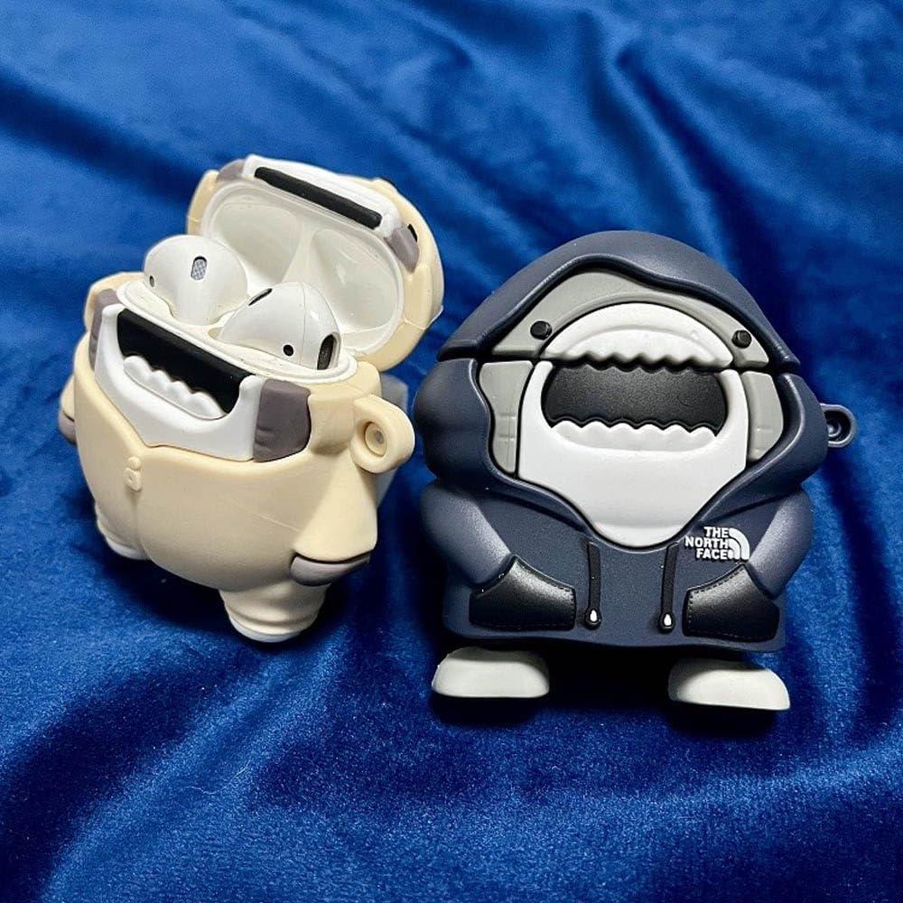 Funda Protectora Silicona ZOSTLAND para AirPods 2&1 - 2 Pcs Tiburón