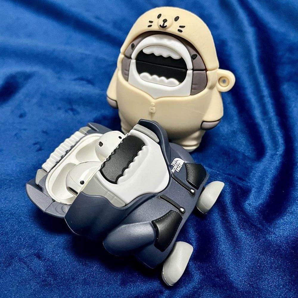 Funda Protectora Silicona ZOSTLAND para AirPods 2&1 - 2 Pcs Tiburón