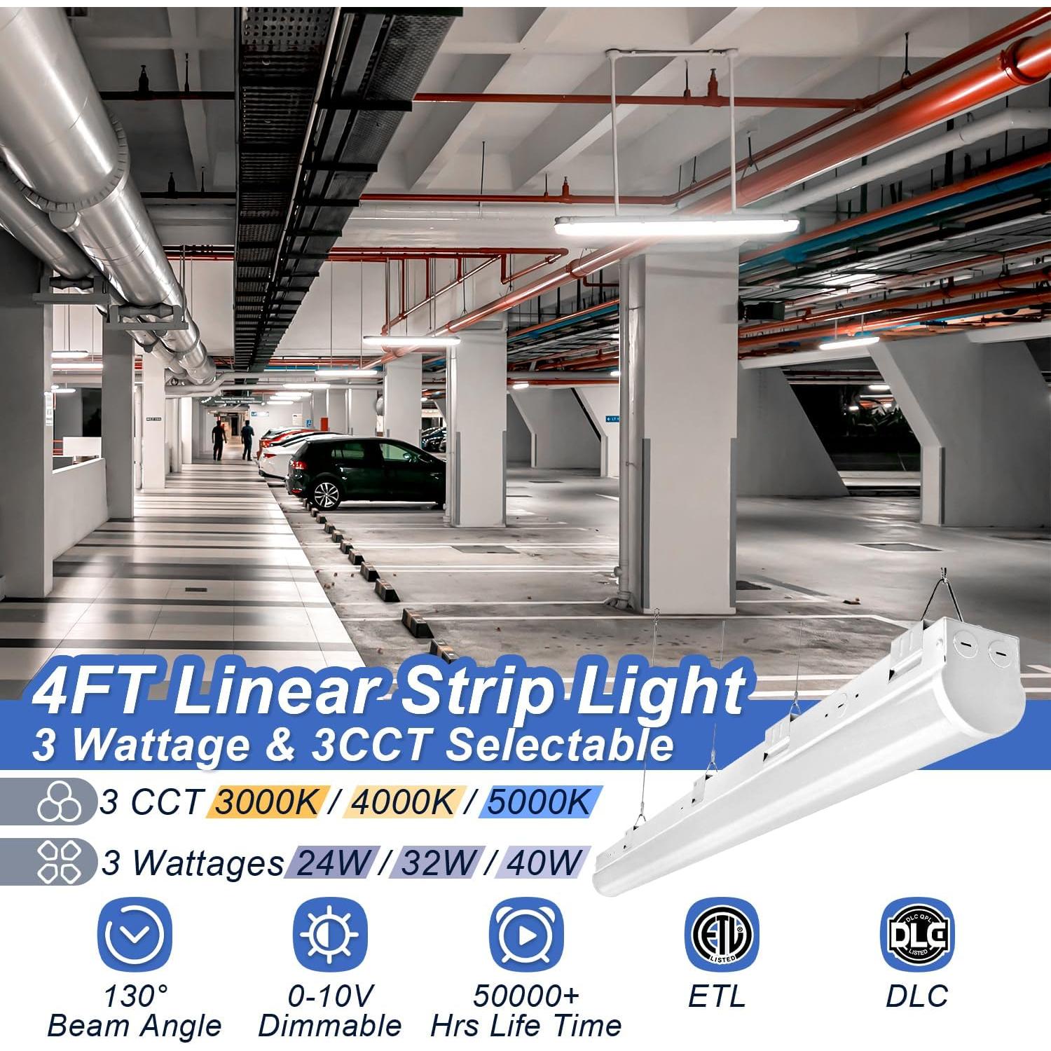 Luz Lineal LED OSTEK 4FT 24W/32W/40W 3CCT Regulable