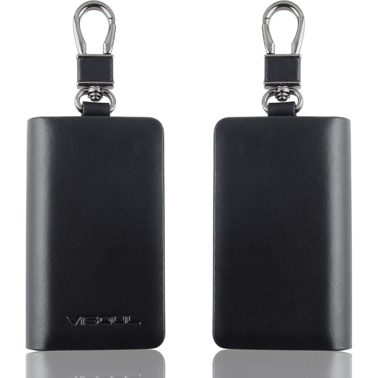 Funda de Llave de Coche de Cuero VISOUL Negra Universal