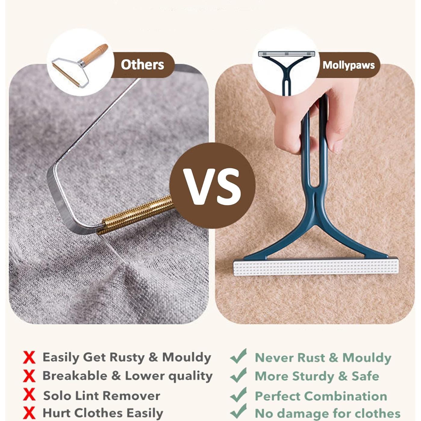 Removedor de Pelo de Mascota Mollypaws - 3 Piezas Reutilizables