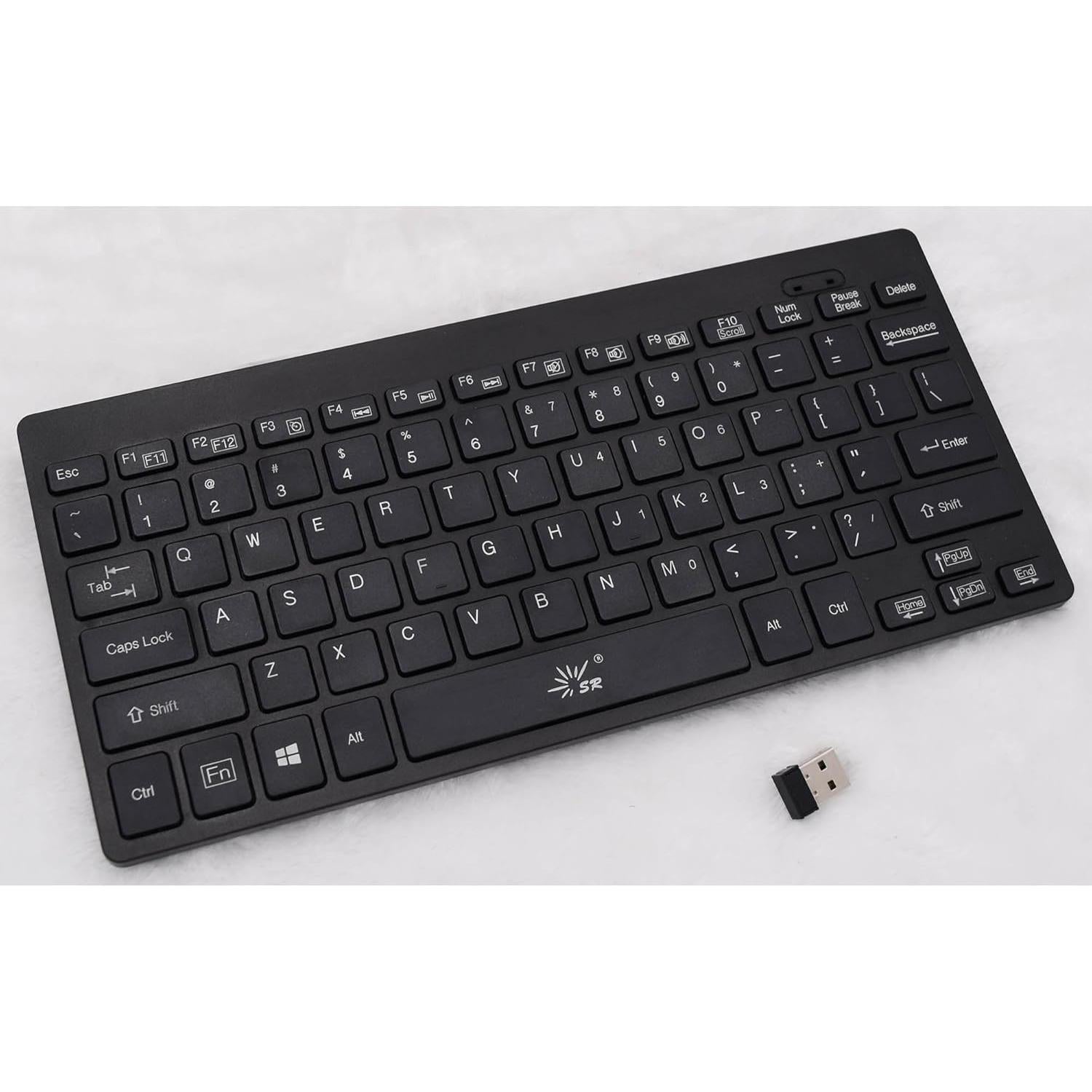 Teclado Mini SR Inalámbrico 2.4G 78 Teclas USB Negro