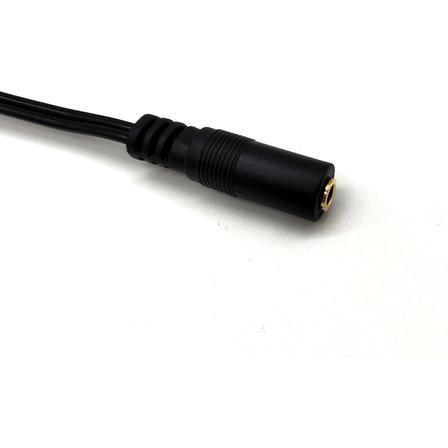 Cable Divisor de Audio Estéreo Qaoquda 3.5mm Enrollado 25-76cm