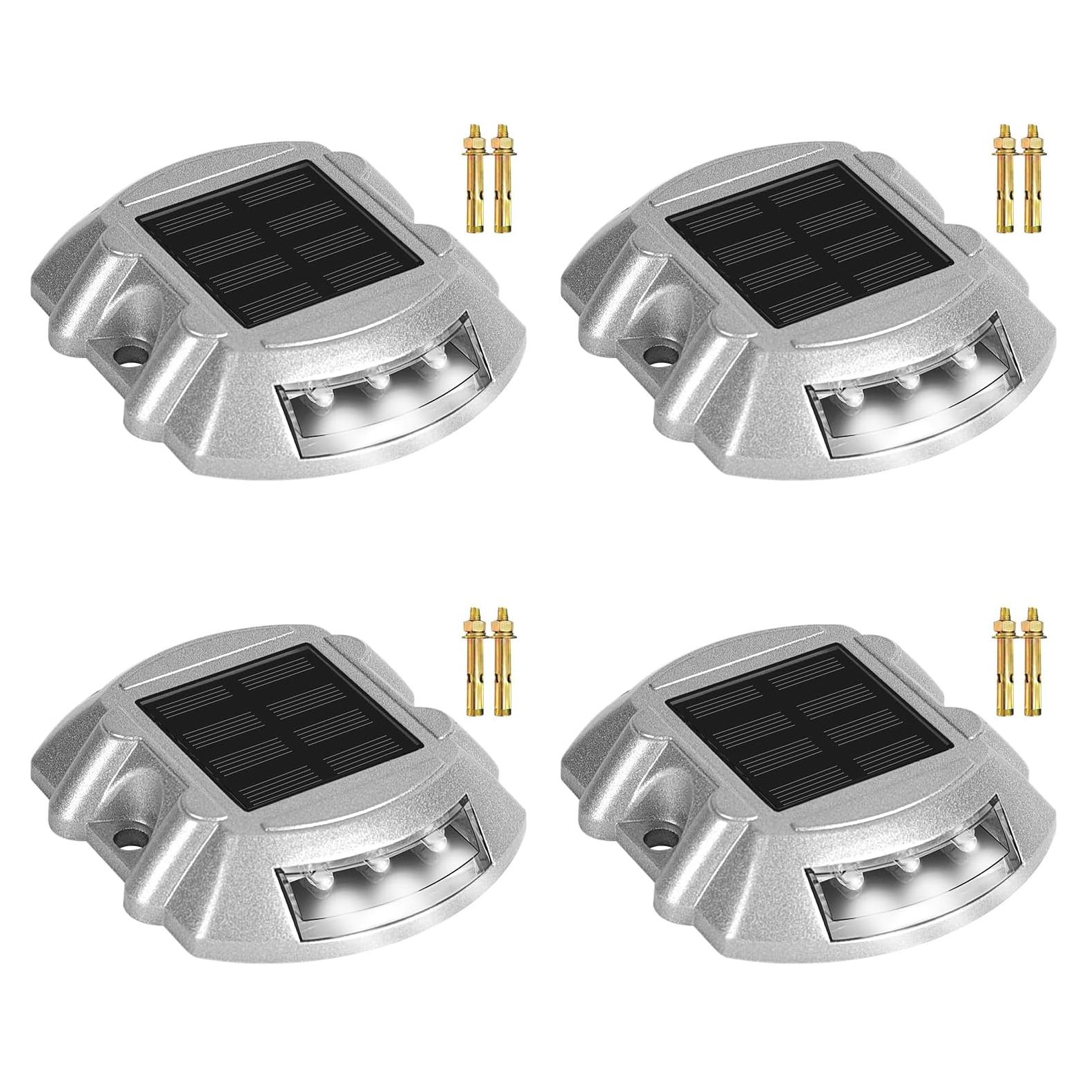 Luces de Camino Solar CREMANT 4-Pack LED IP68 Blanco