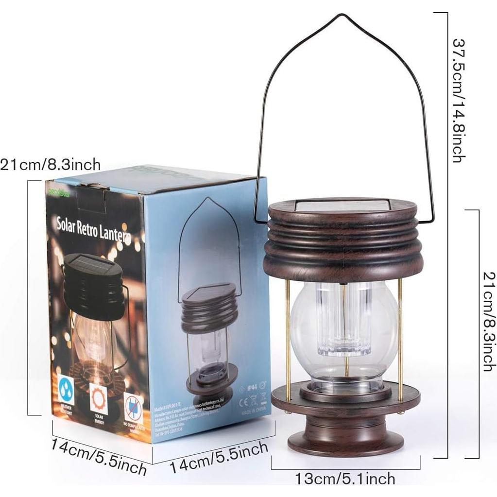 Linternas Solares Pearlstar Colgantes 30 Lúmenes 21 cm - 2 Paquetes