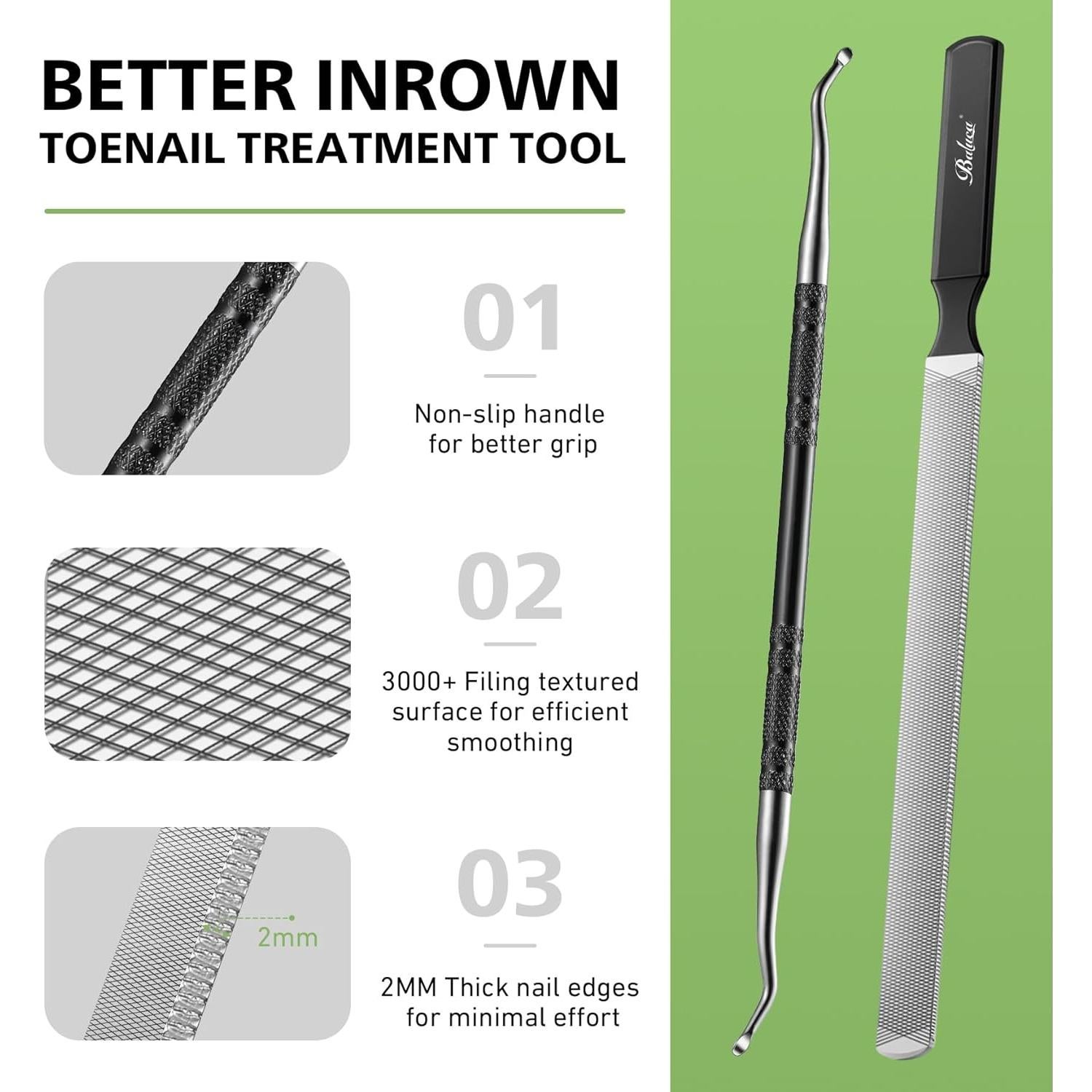 Lima de Uñas Gruesas BALUCA con Elevador para Uñas Encarnadas