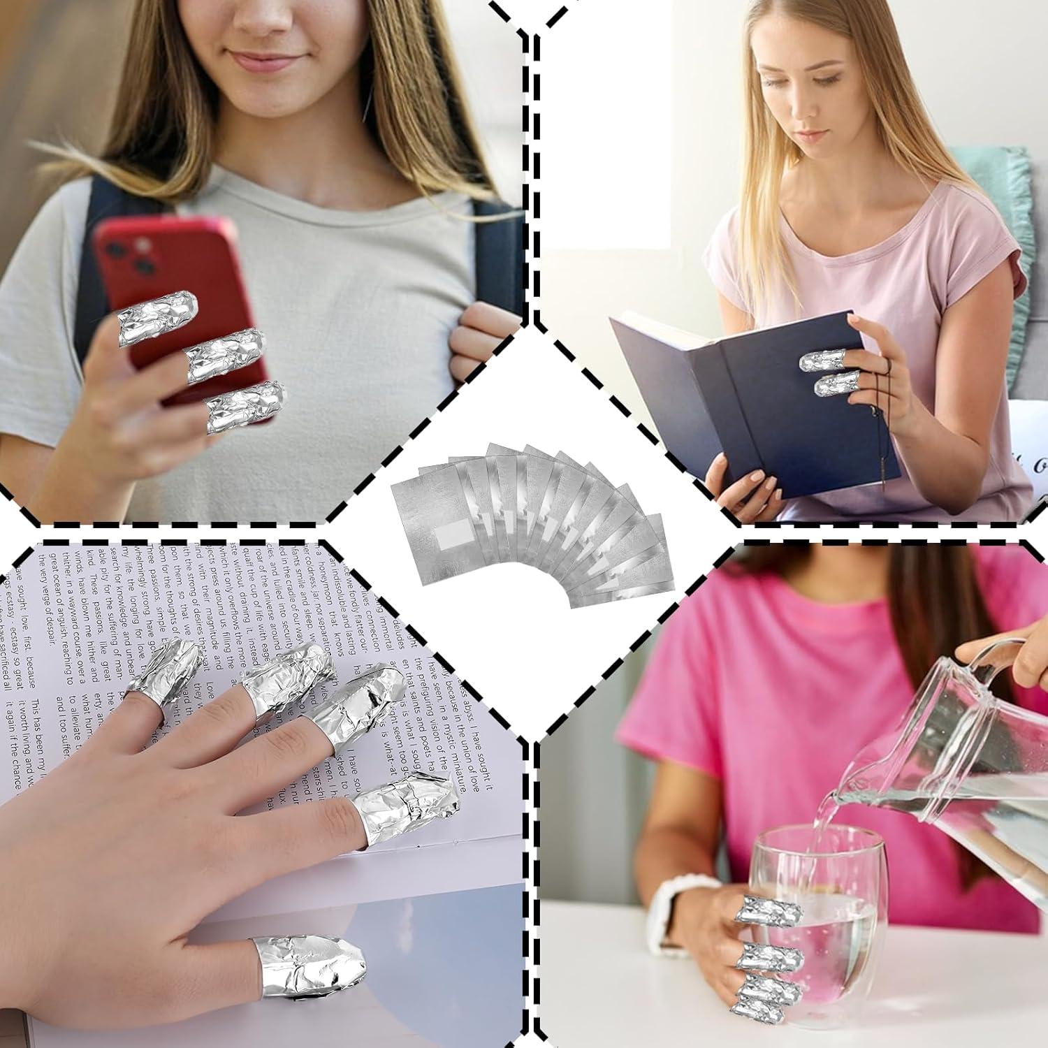 Papel de Aluminio para Quitar Esmalte de Uñas Giantree 100 Pcs