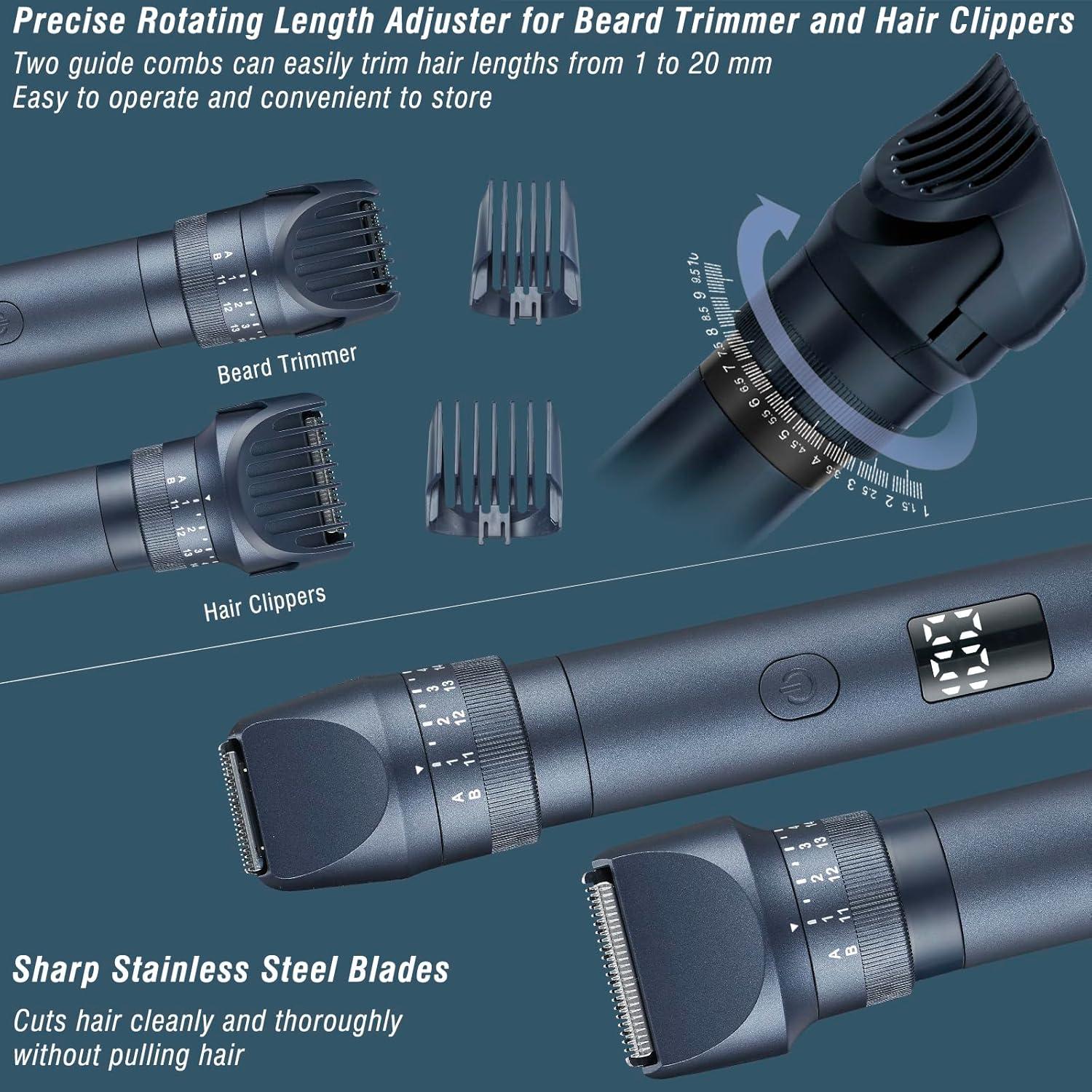 Recortadora de Barba Aesfee AF-8098 5-en-1 Impermeable