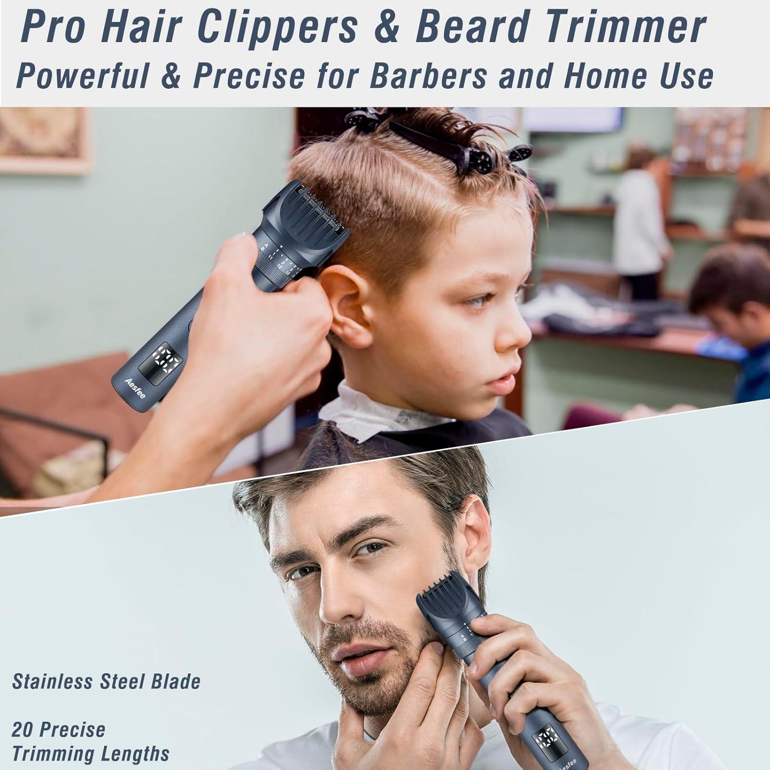 Recortadora de Barba Aesfee AF-8098 5-en-1 Impermeable