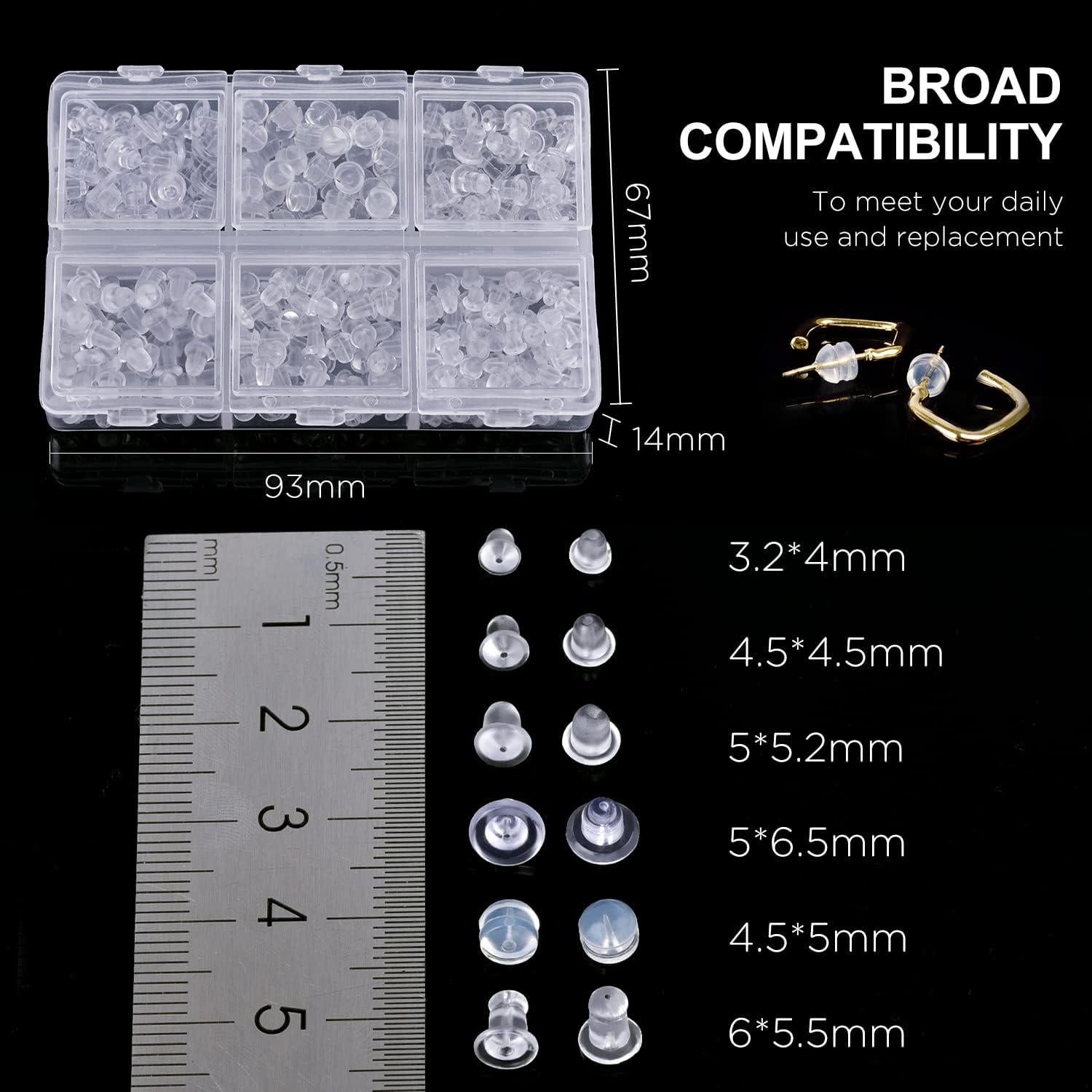 Respaldo de Aretes de Silicona ARRITZ 300PCS Transparente