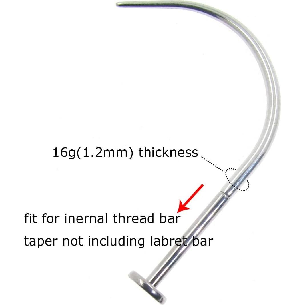 Pin de Inserción Acero 316L 16G para Piercing Corporal