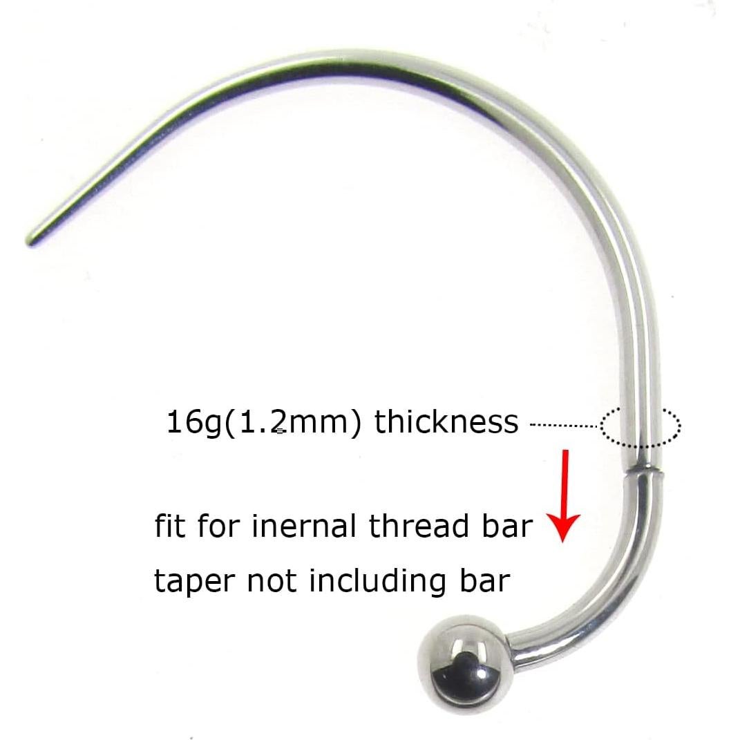 Pin de Inserción Acero 316L 16G para Piercing Corporal