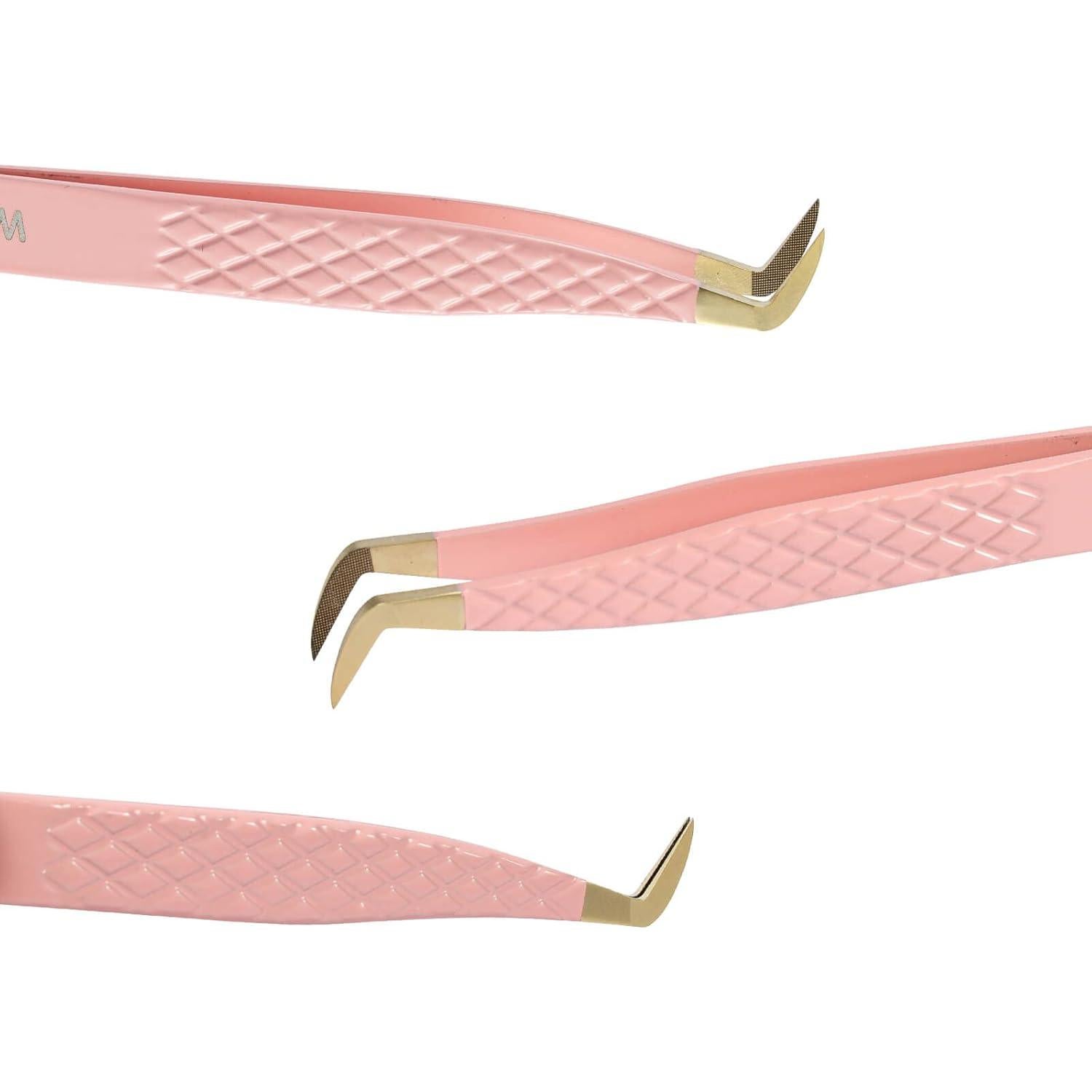 Pinzas Profesionales Ms.Queen para Extensiones de Pestañas 11cm