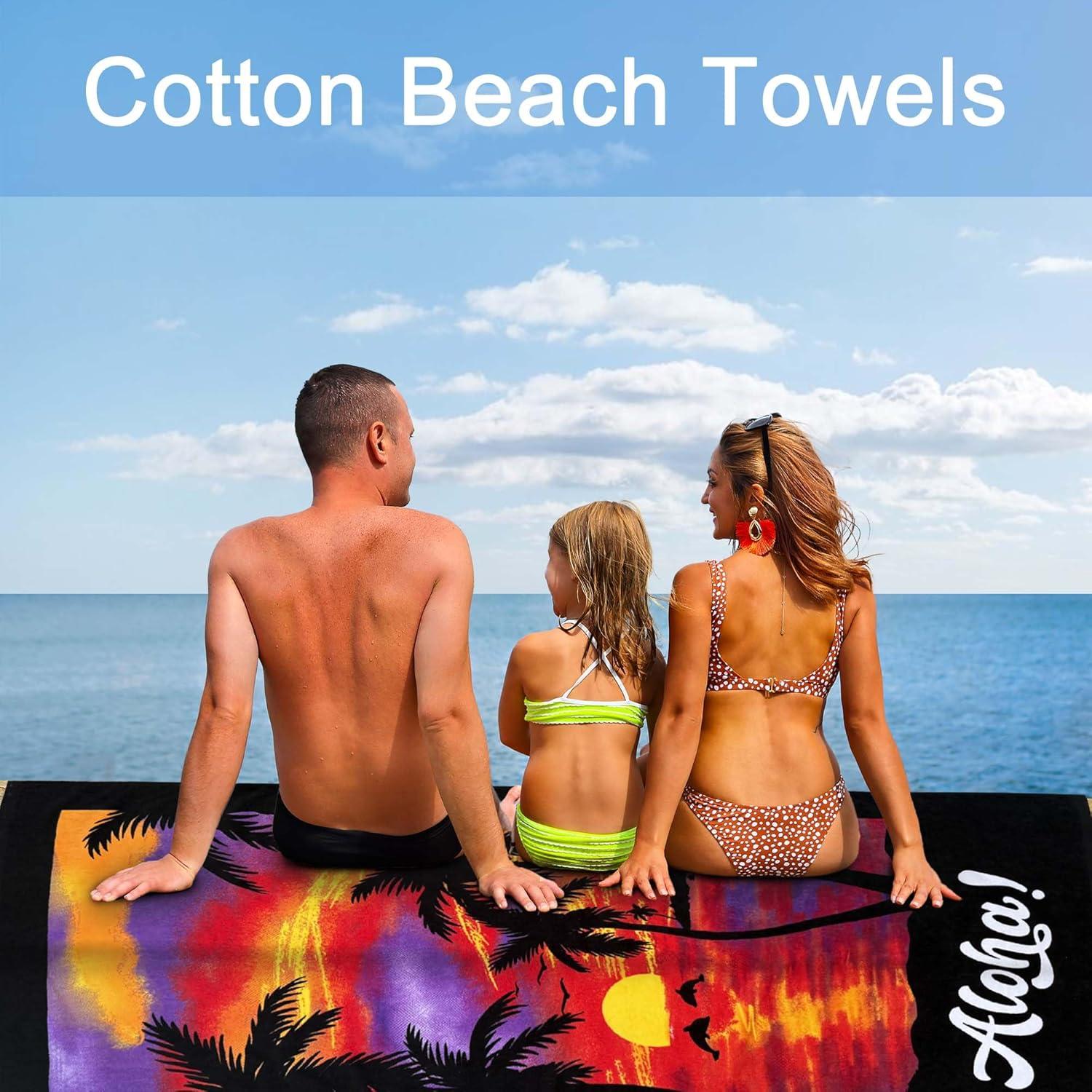 Toallas de Playa VOOVA & MOVAS 2 Piezas 100% Algodón 83.82x165.1cm
