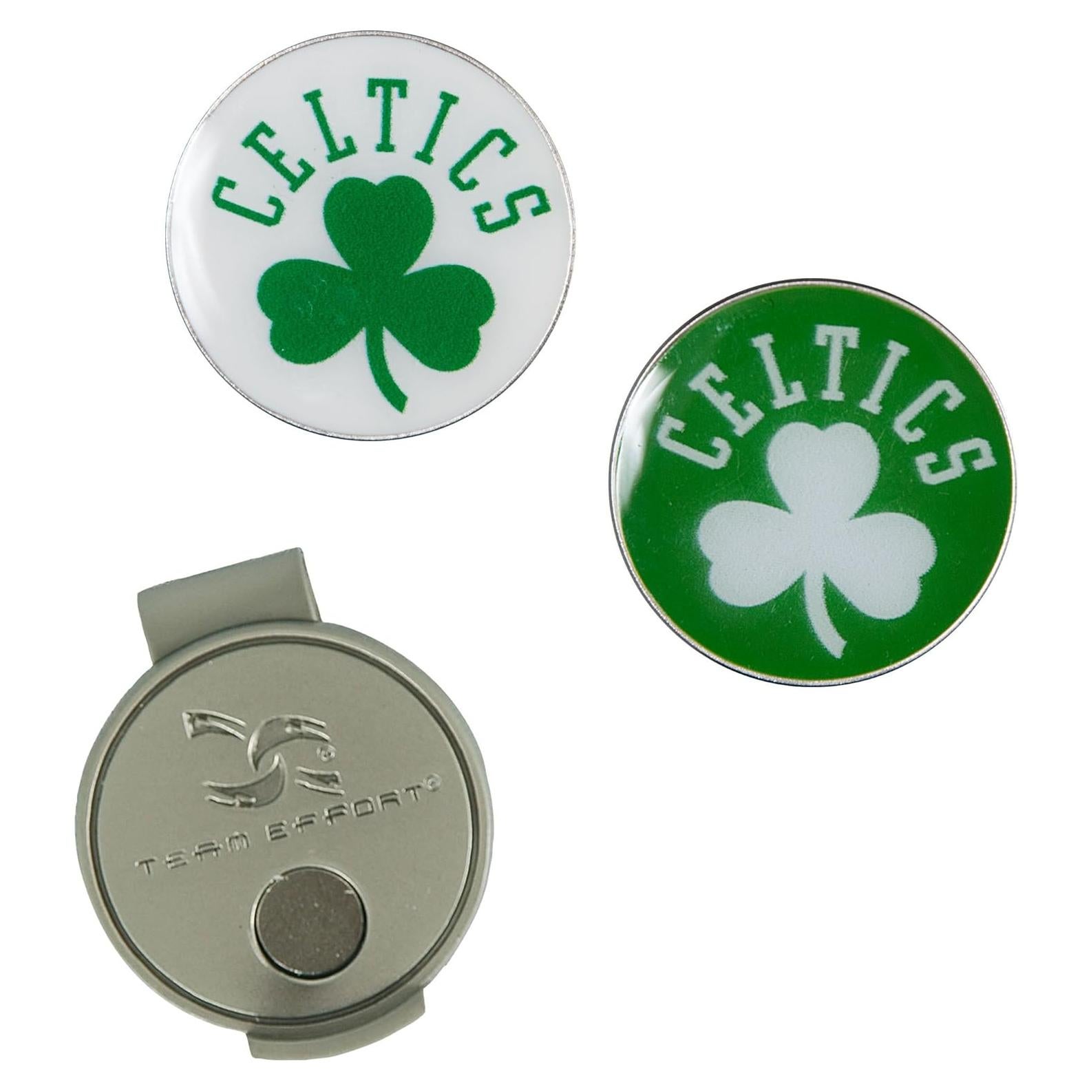 Clip para Sombrero NBA Team Effort Boston Celtics con 2 Marcadores