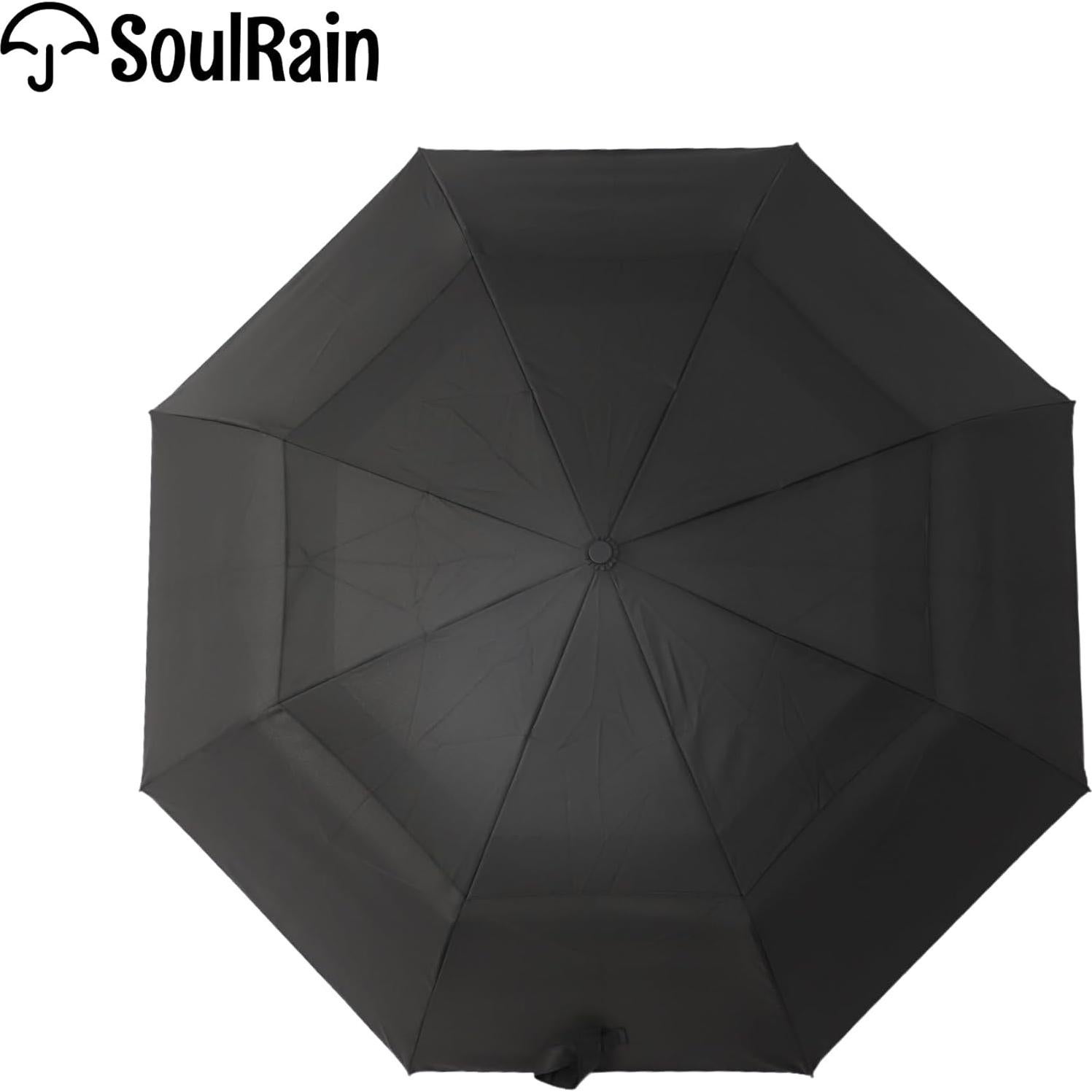 Paraguas Automático Plegable SoulRain Negro 109 cm Resistente