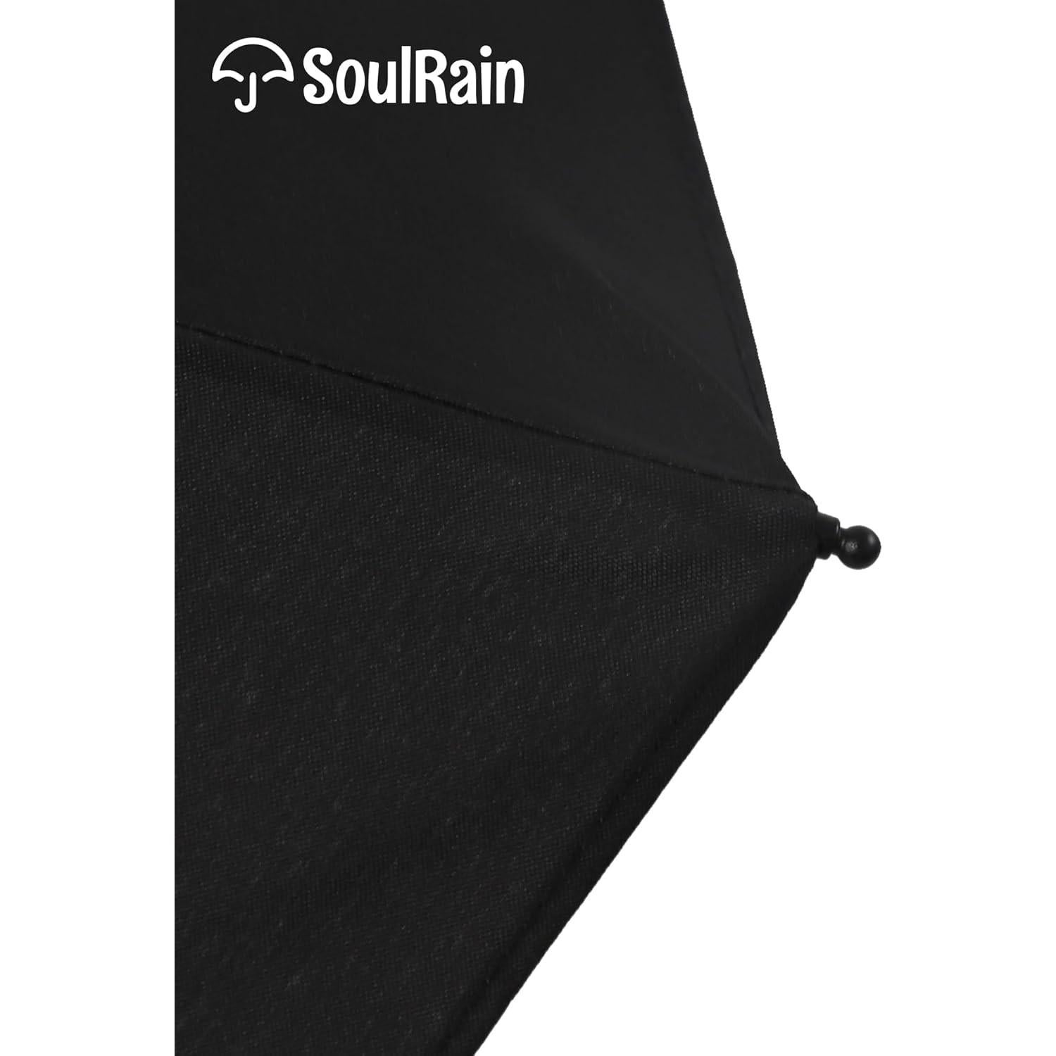Paraguas Automático Plegable SoulRain Negro 109 cm Resistente