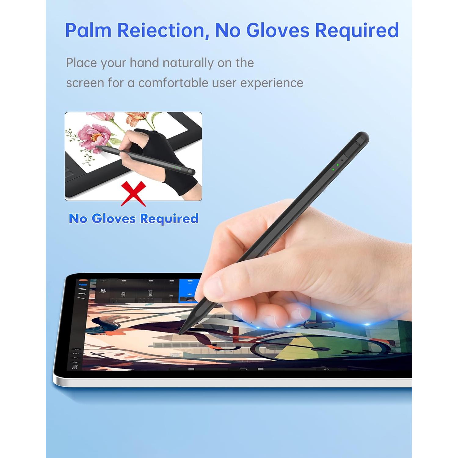 Lápiz Stylus Uogic para iPad - Carga Rápida, Rechazo de Palma