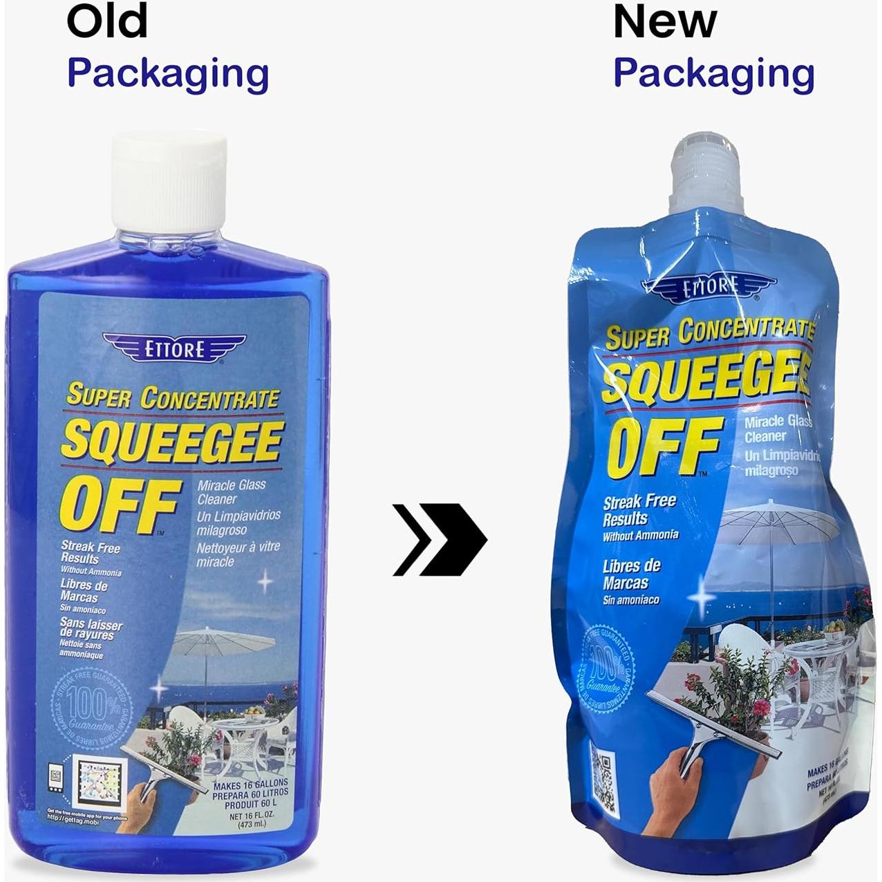 Jabón Limpiador de Ventanas Ettore Squeegee-Off 473 ml x2