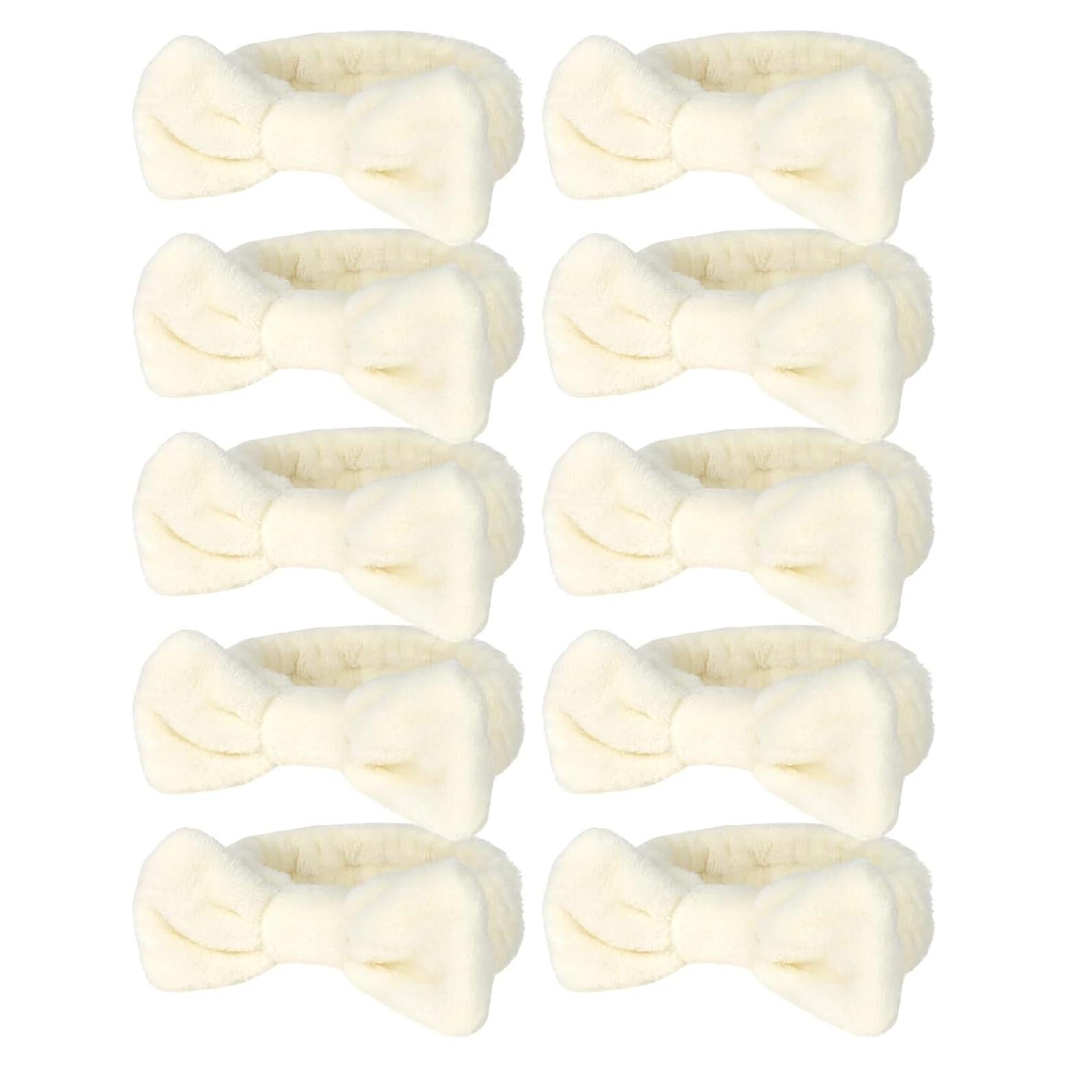 Paquete de 10 Bandas de Spa Beige TIOSRU para Cuidado Facial