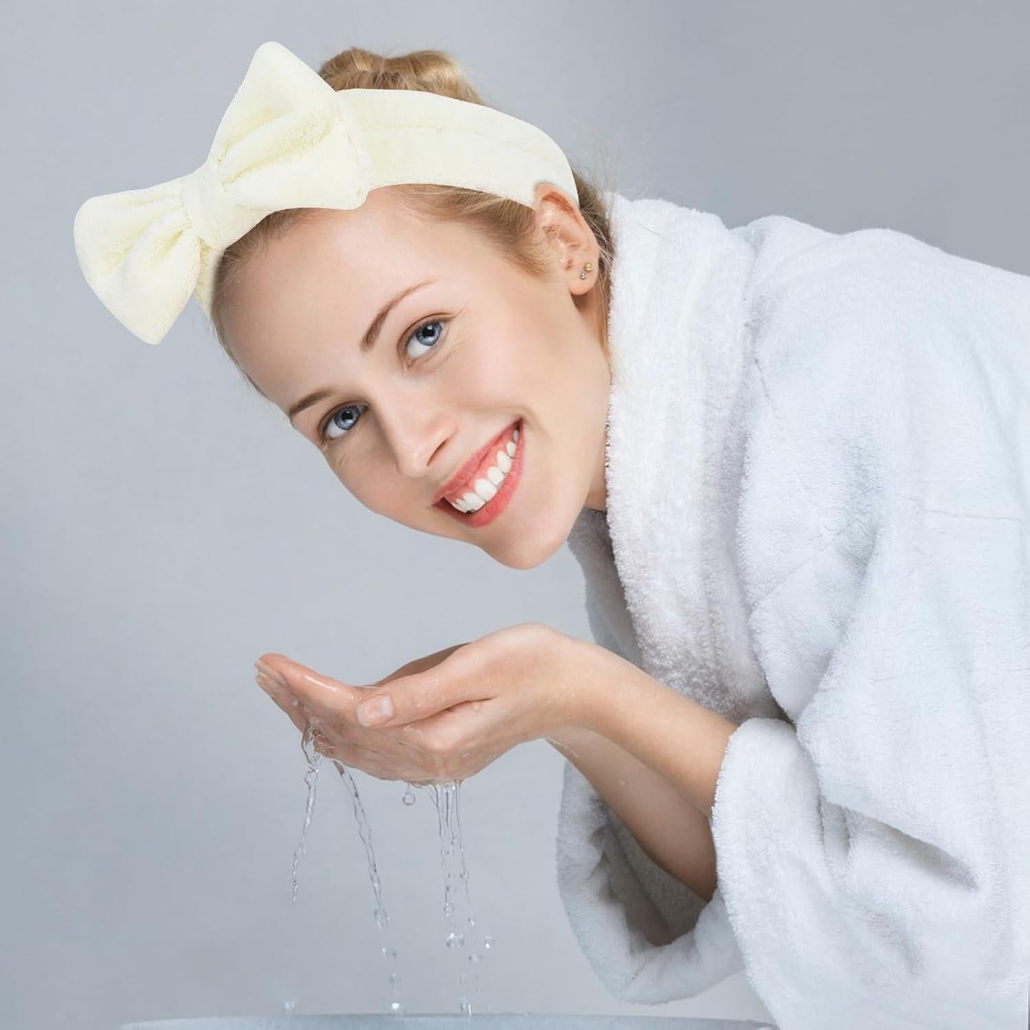 Paquete de 10 Bandas de Spa Beige TIOSRU para Cuidado Facial