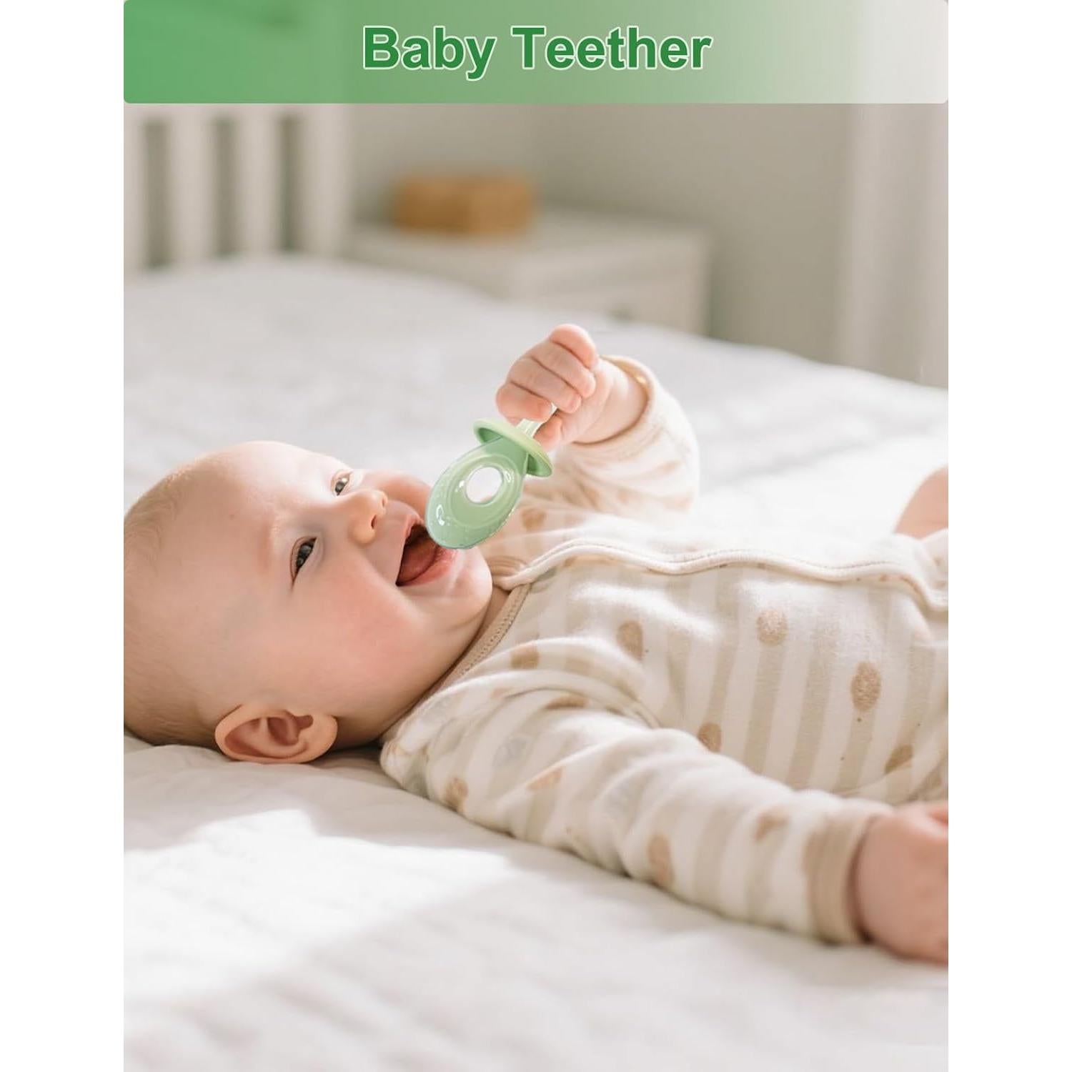 Cepillo de Dientes y Mordedor BOVELLA Verde para Bebés