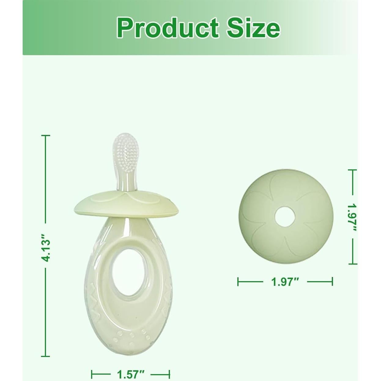 Cepillo de Dientes y Mordedor BOVELLA Verde para Bebés