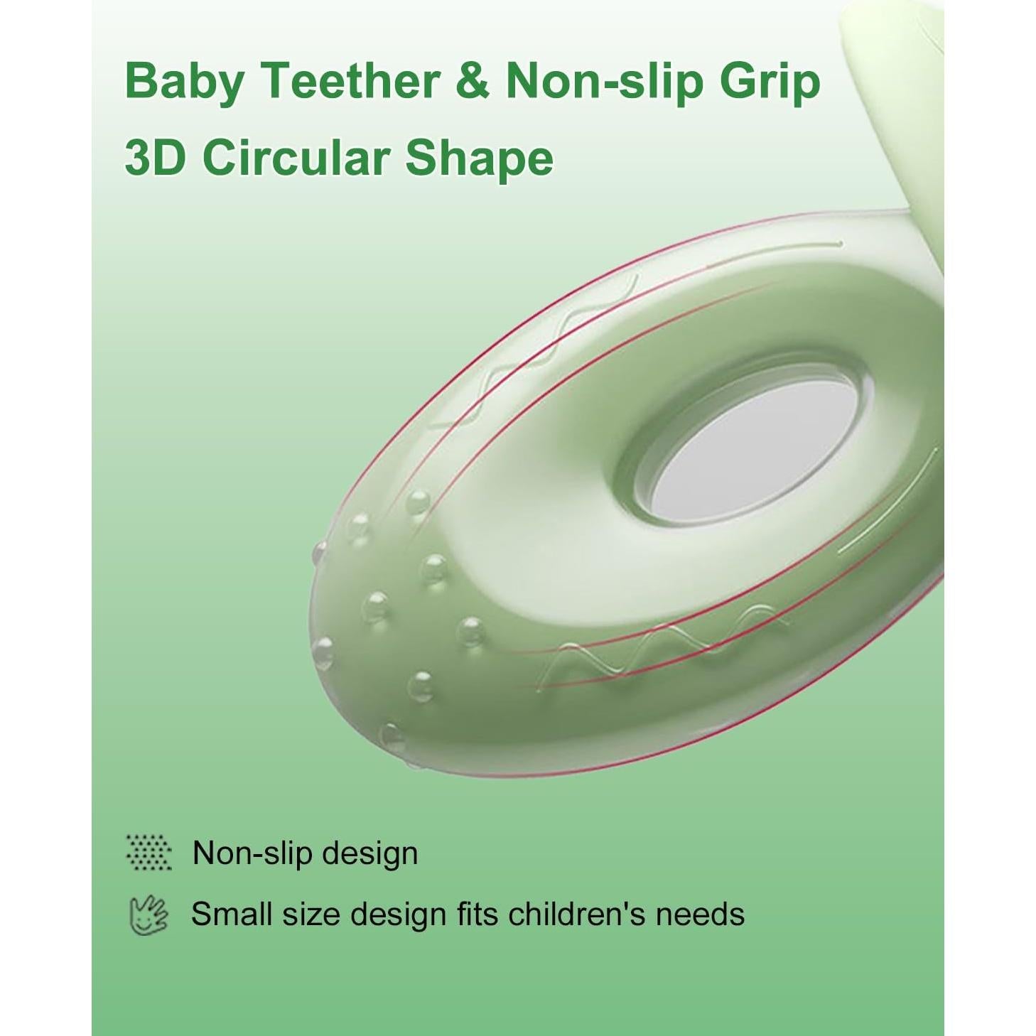 Cepillo de Dientes y Mordedor BOVELLA Verde para Bebés