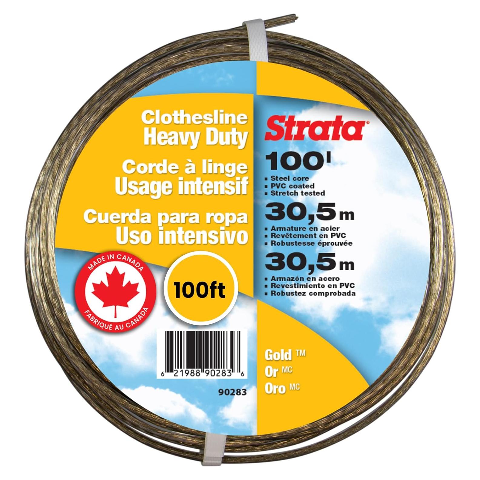 Cuerda de Ropa Strata 30.48m Alta Resistencia Dorado PVC