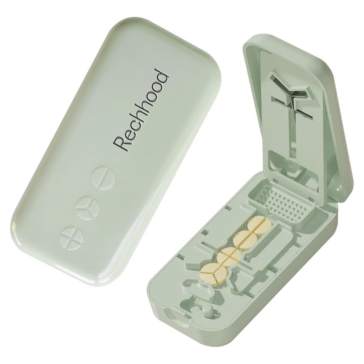 Cortador de Pastillas 3 en 1 Rechhood con Estuche Verde