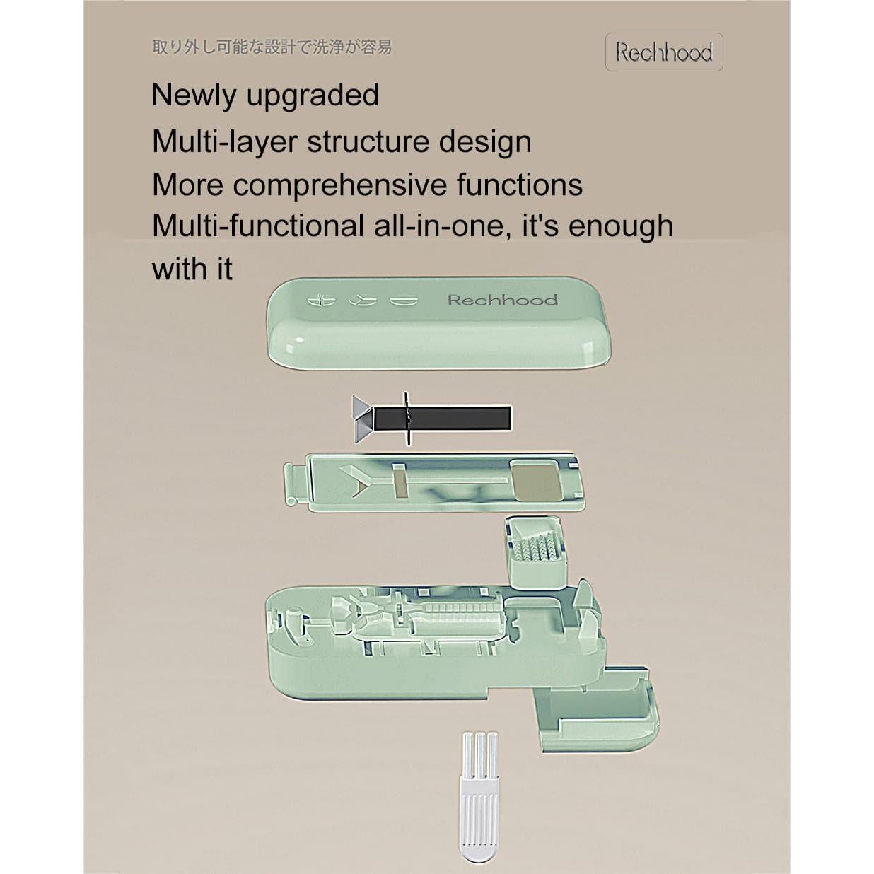 Cortador de Pastillas 3 en 1 Rechhood con Estuche Verde