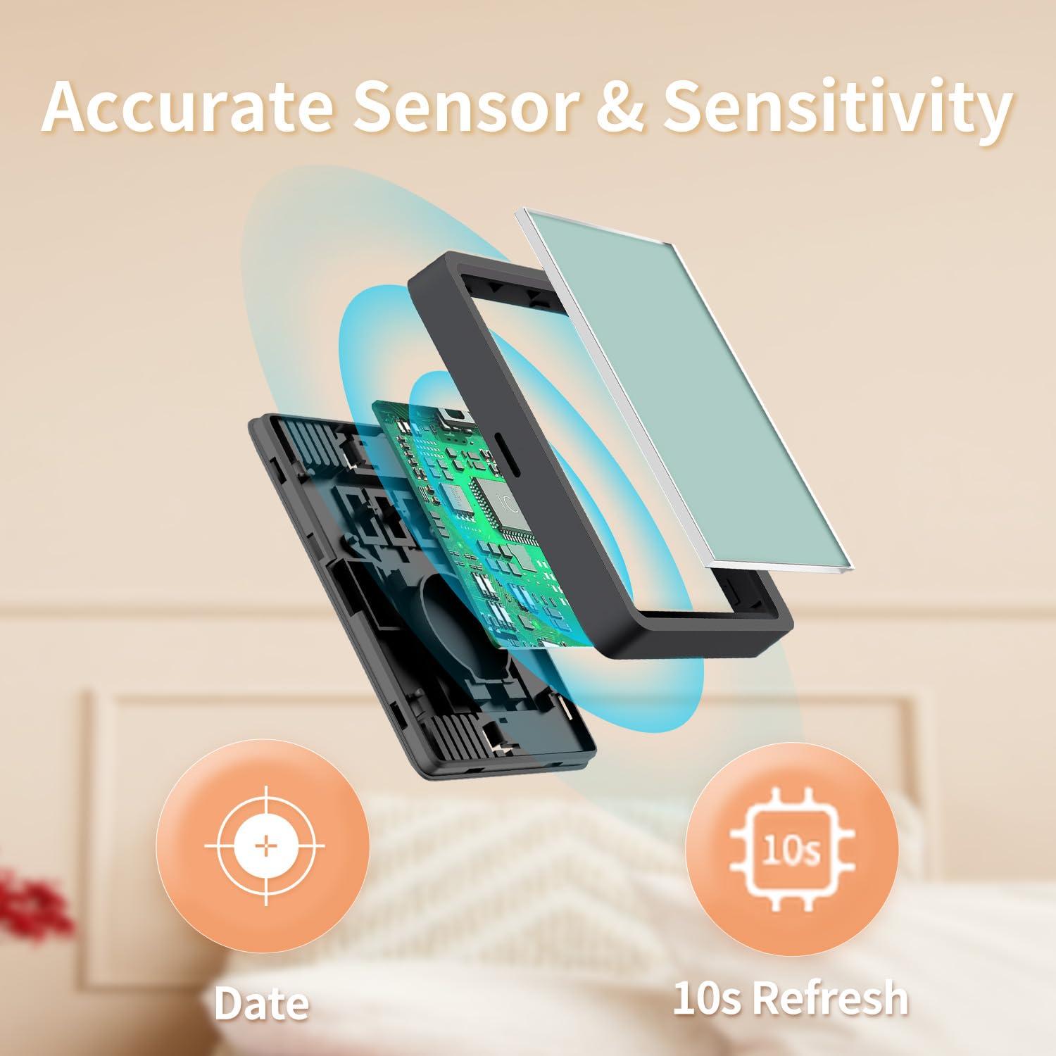 Termómetro de habitación DOOMAY - Monitor de temperatura y humedad LCD