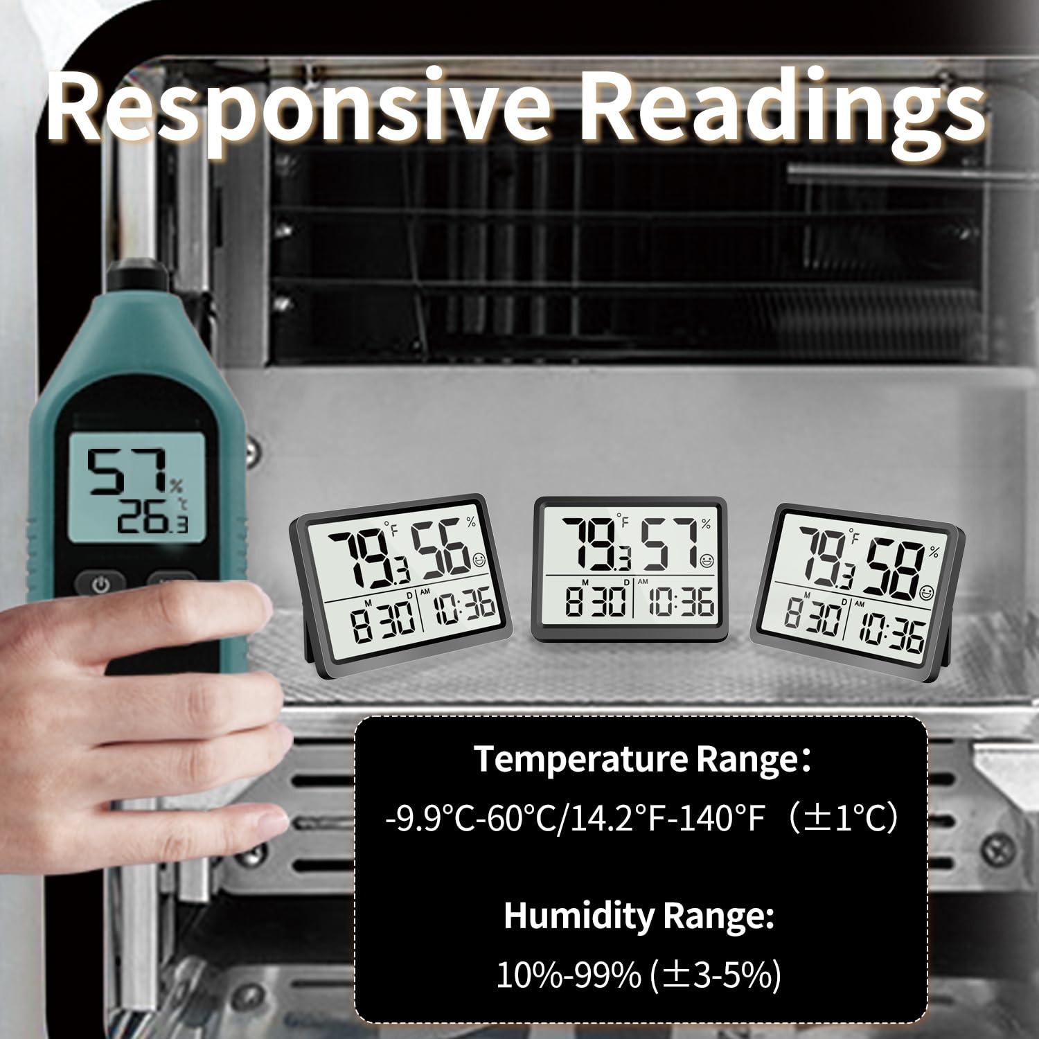 Termómetro de habitación DOOMAY - Monitor de temperatura y humedad LCD
