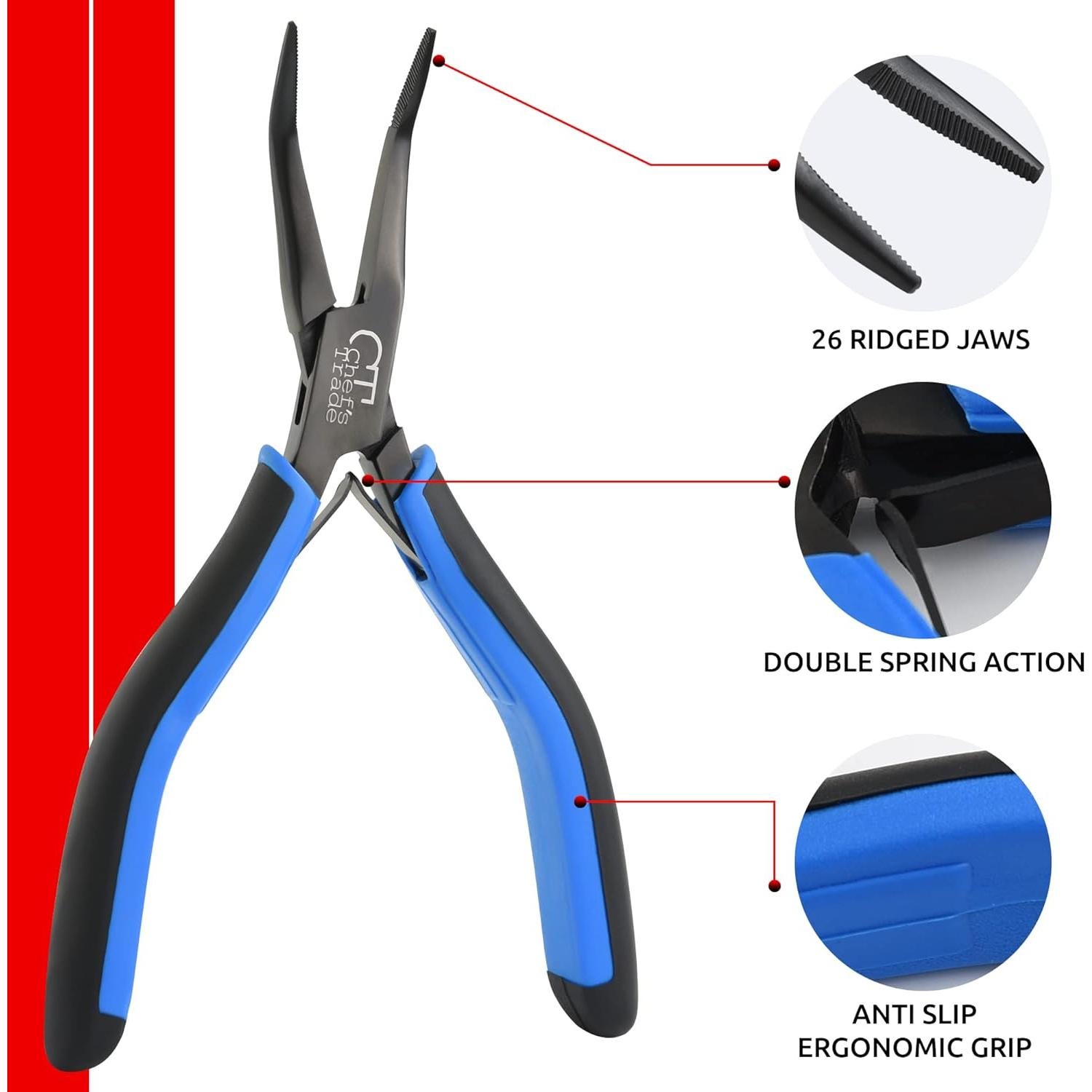 Pinzas de Hueso de Pescado Chef's Trade Acero Inoxidable Negro