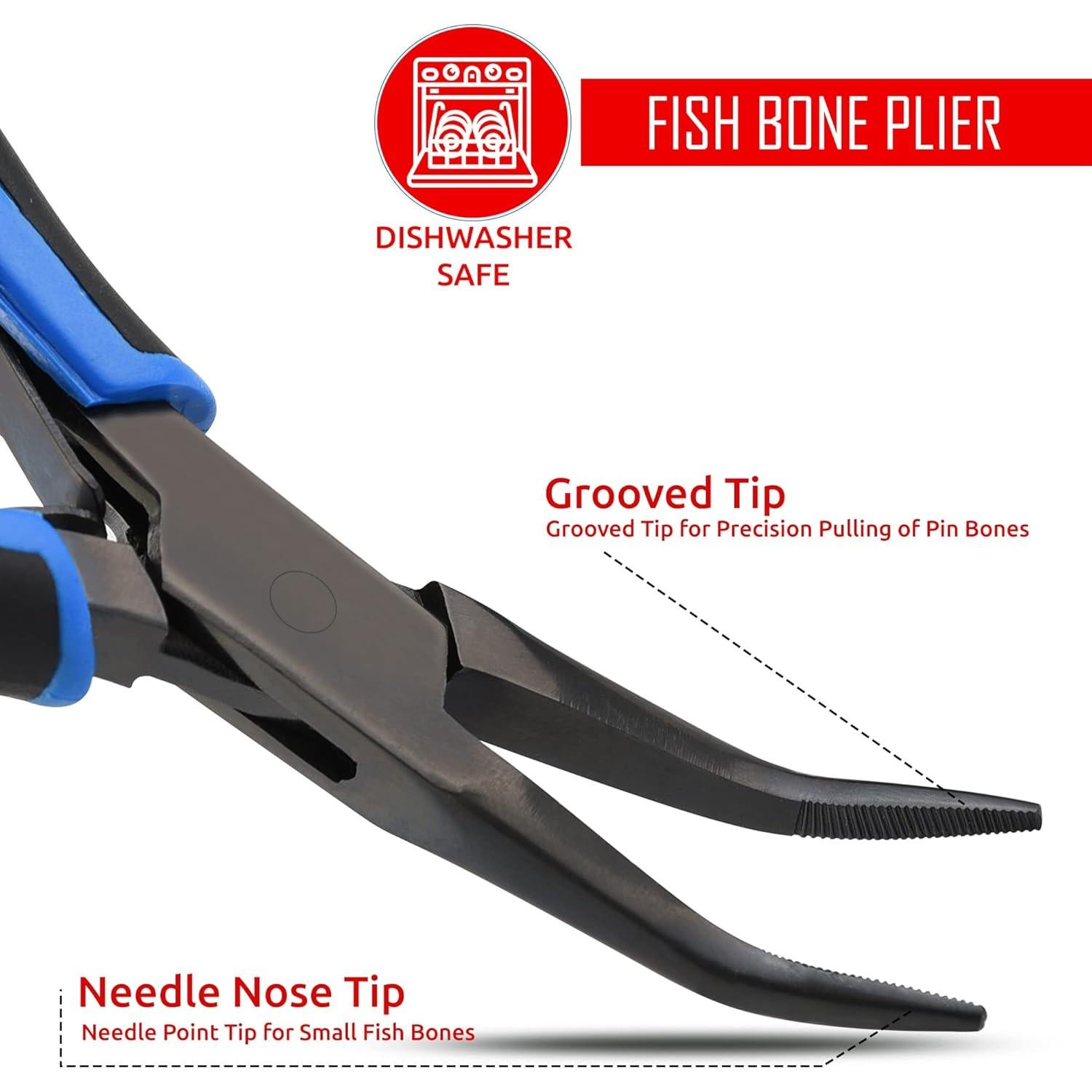 Pinzas de Hueso de Pescado Chef's Trade Acero Inoxidable Negro