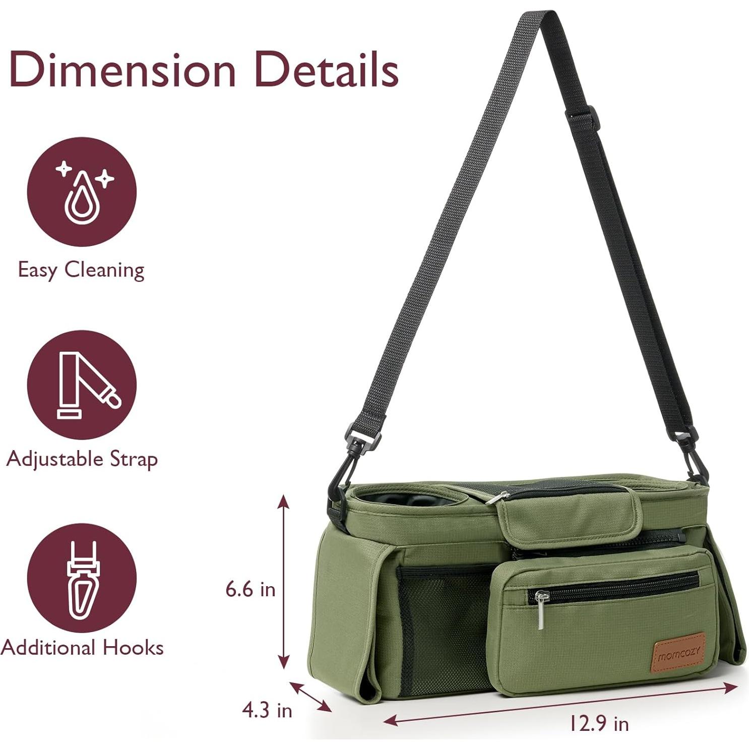 Organizador Universal para Carro Momcozy Verde con Soporte para Vaso