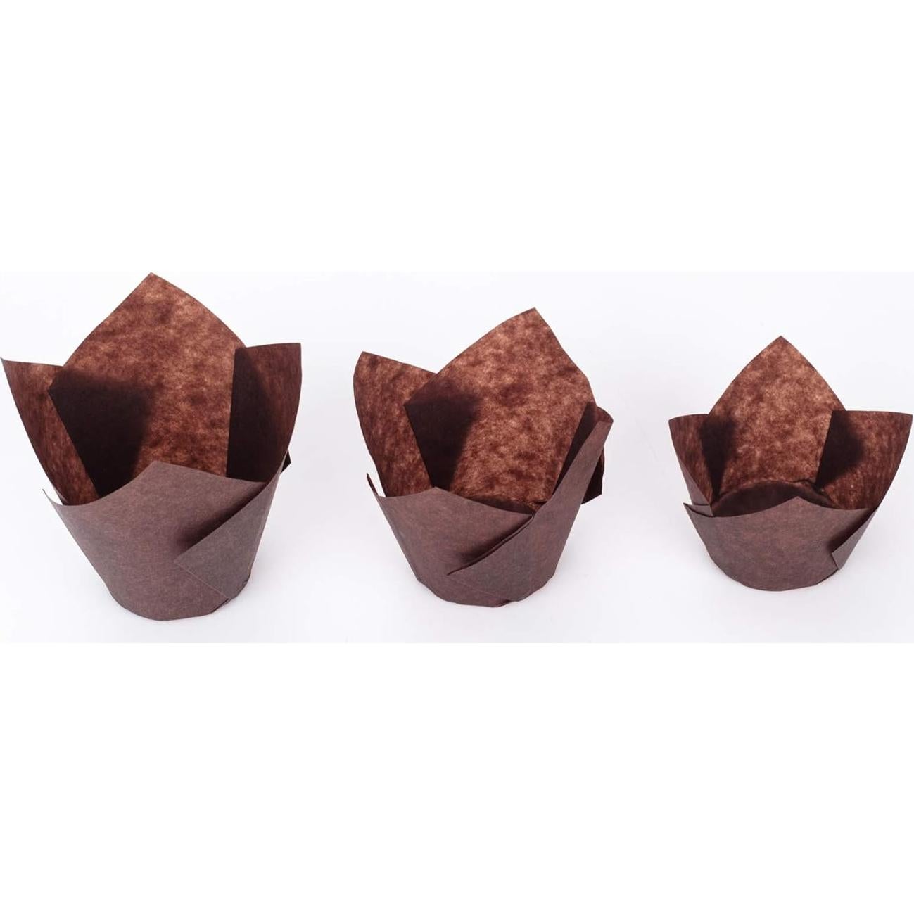 Forros de Tulipán para Cupcake Manzana Dorada 200 Pcs Pequeño Marrón