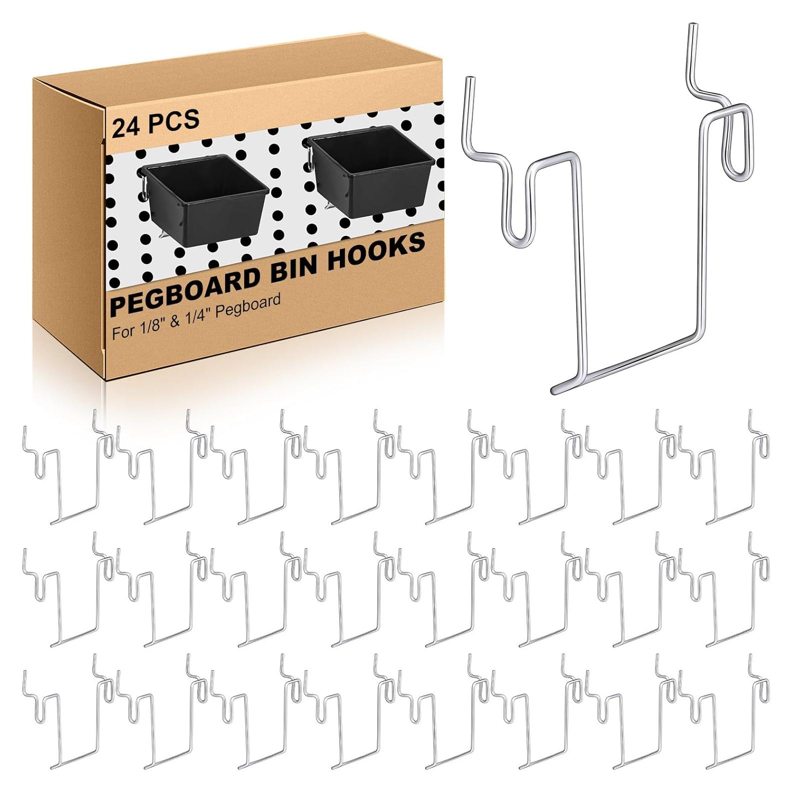 Ganchos de Bin para Tablero de Clavos Tandefio - 12 Pcs Metal