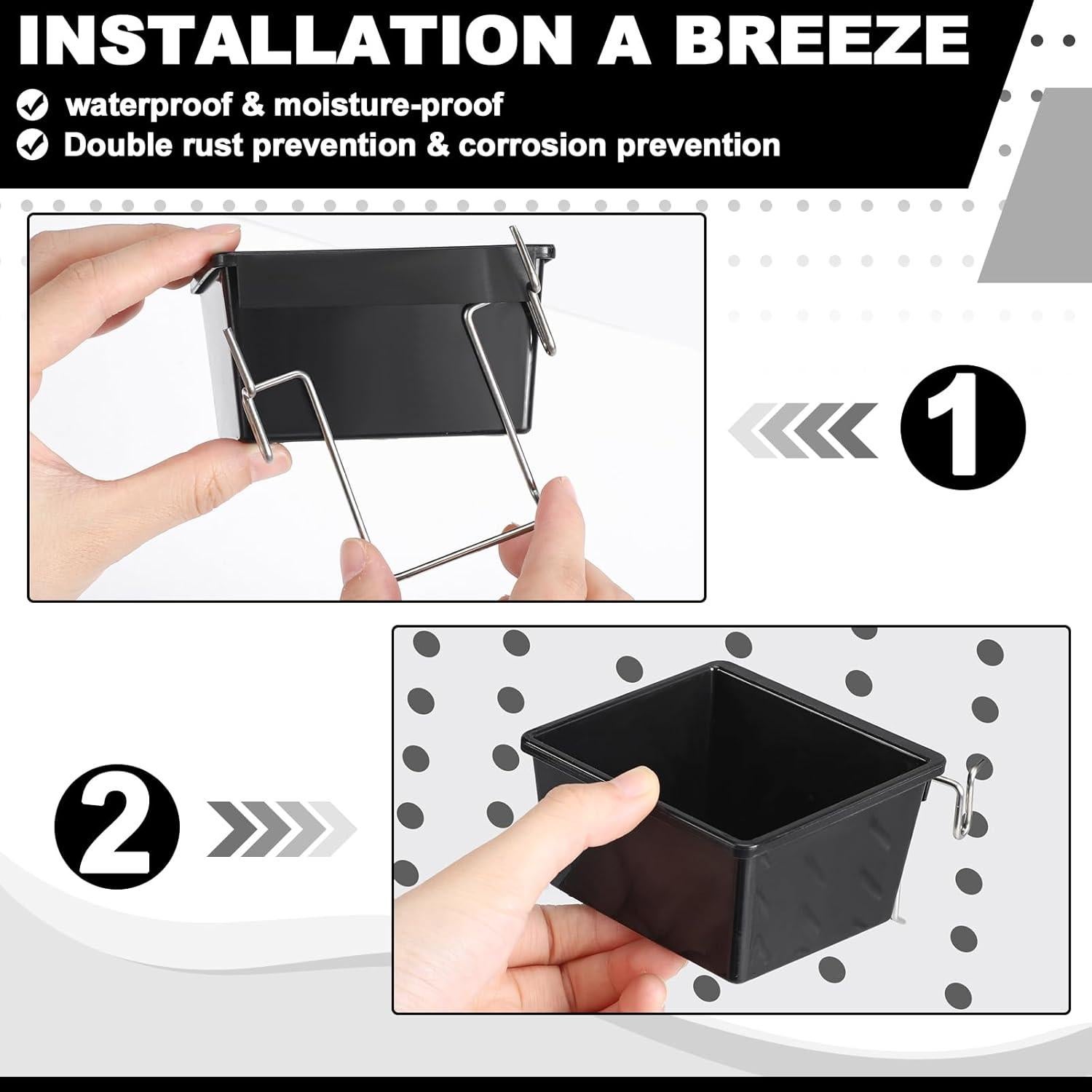 Ganchos de Bin para Tablero de Clavos Tandefio - 12 Pcs Metal