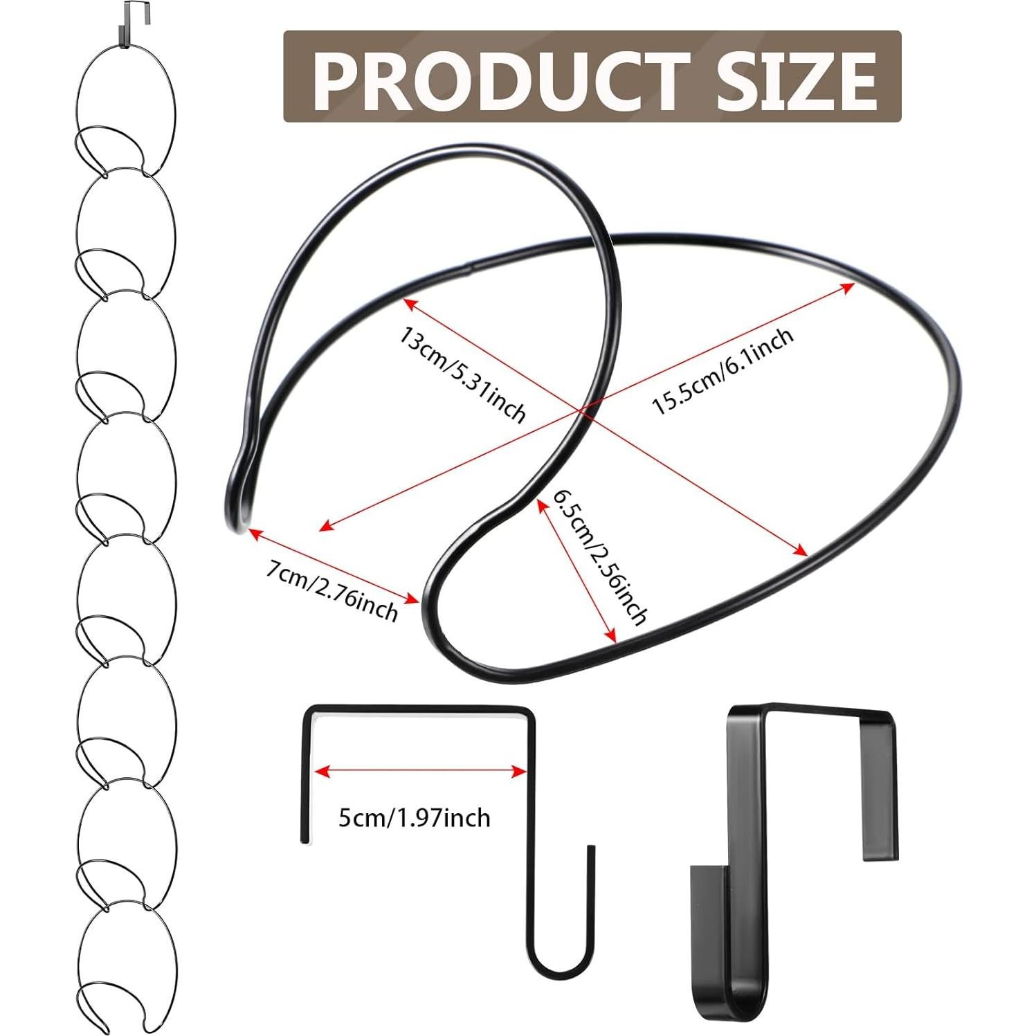 Soporte para Sombreros Yerliker 16 Piezas Metal Negro