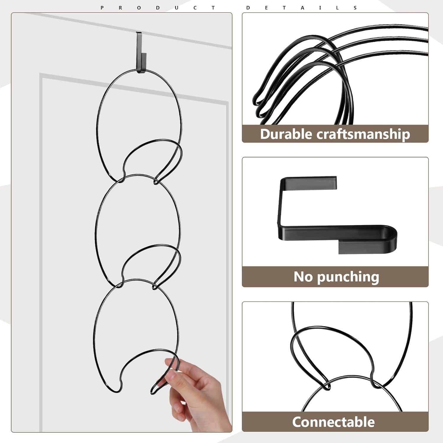 Soporte para Sombreros Yerliker 16 Piezas Metal Negro