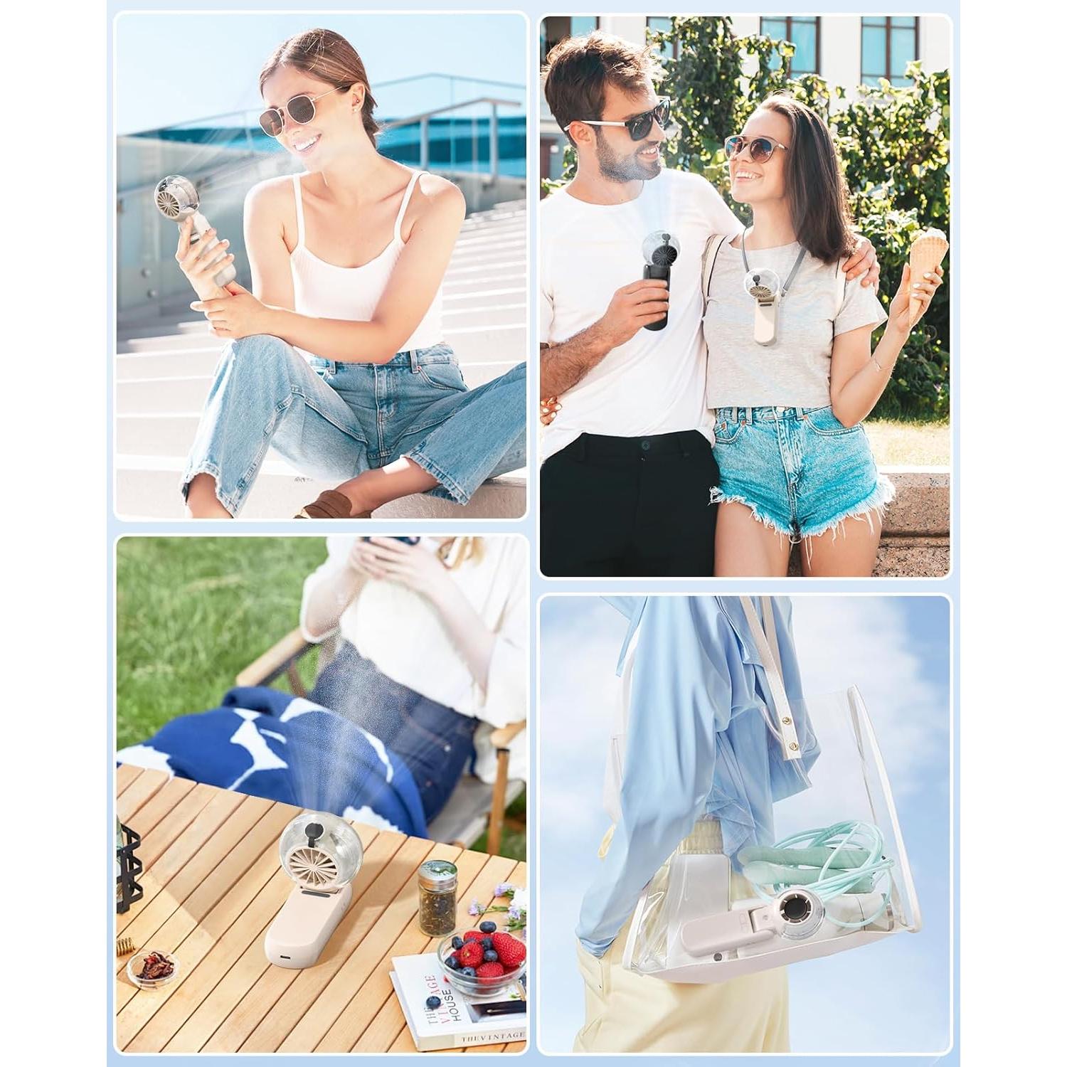 Ventilador Portátil TriPole KW60 con Nebulización y Batería 4000mAh