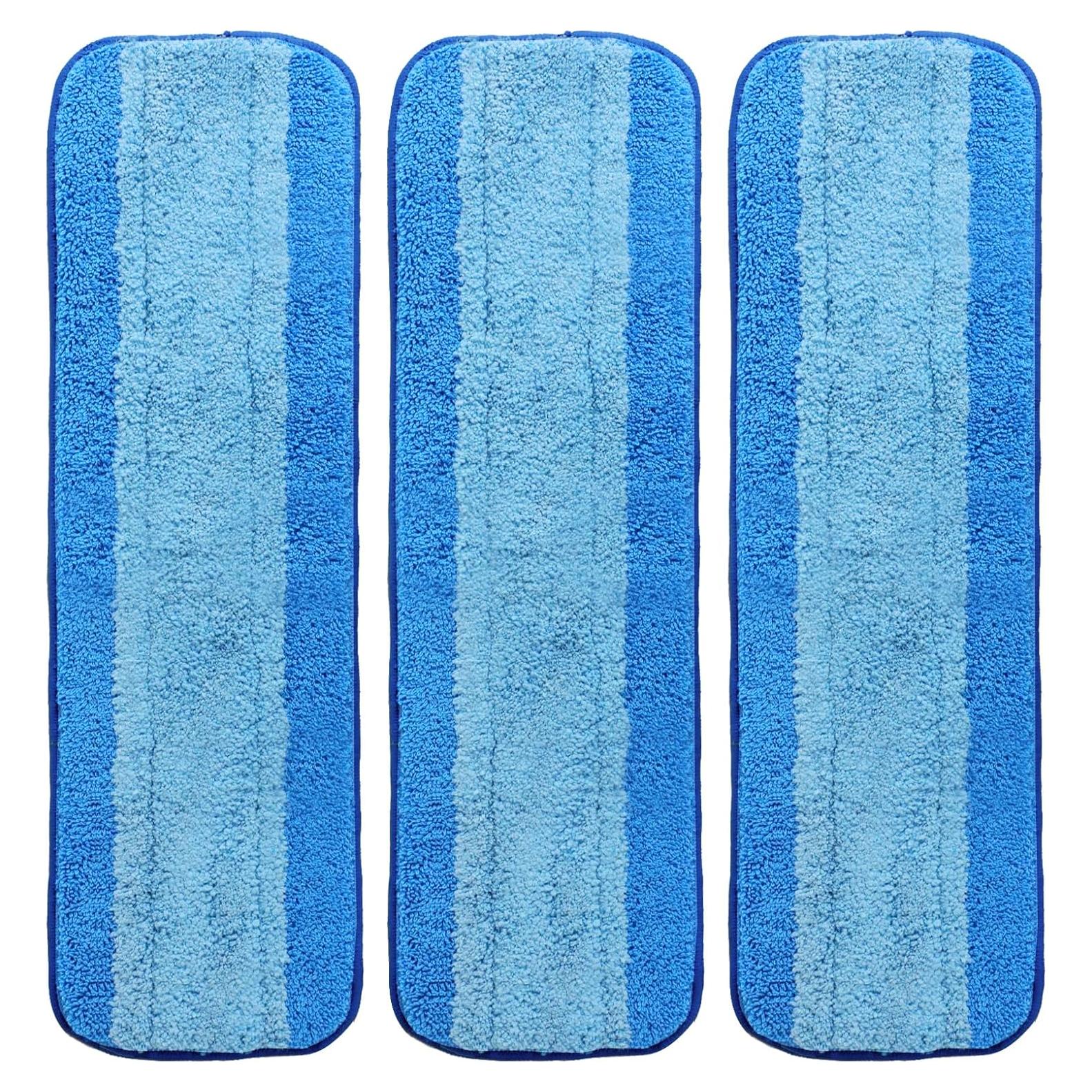 Paquete de 3 almohadillas de microfibra ZEHRAI para mopa Bona