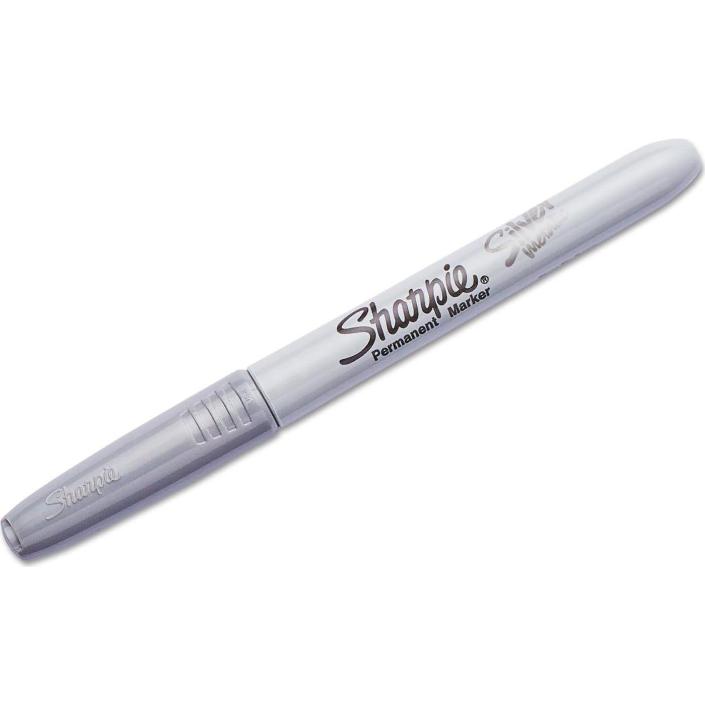 Marcadores Permanentes Metálicos Sharpie 39109PP, Punta Fina, Plata, 4 Unidades